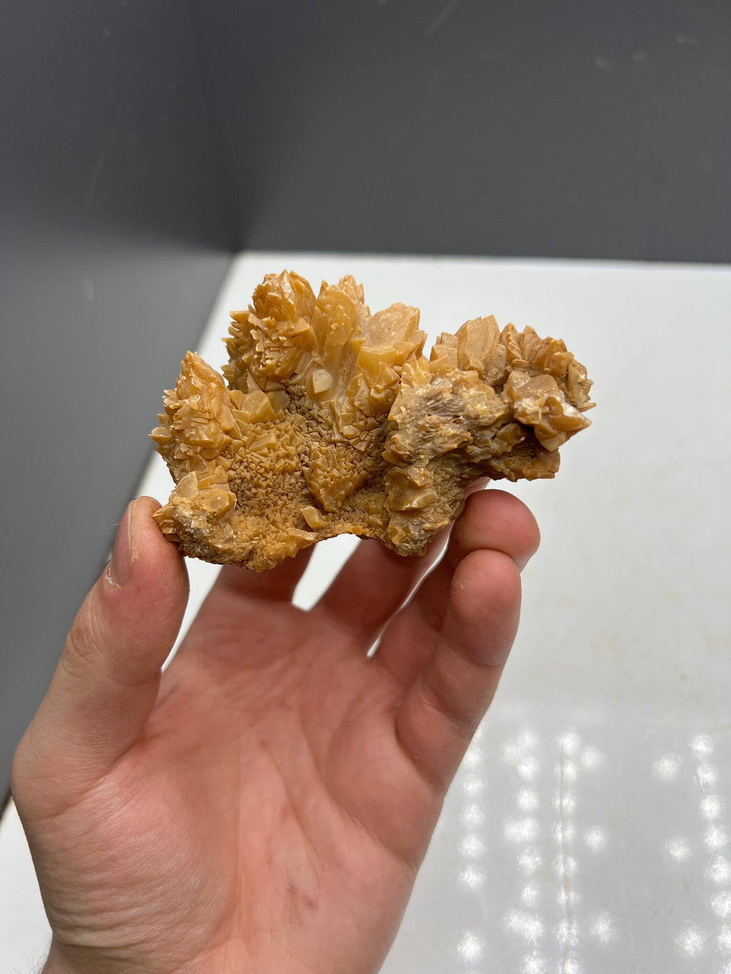 Orange Crystal Calcite Mineral, From Turkey - Crystal Gemstone AE 