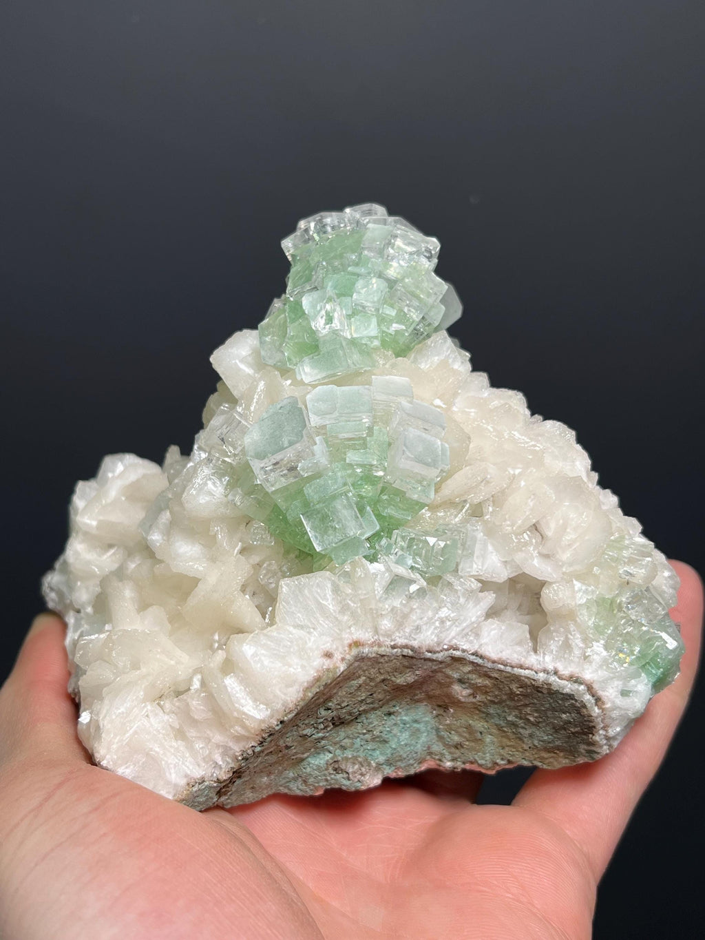 Museum Grade, Discoball Fluorapophyllite With Stilbite - Crystal Gemstone AE 