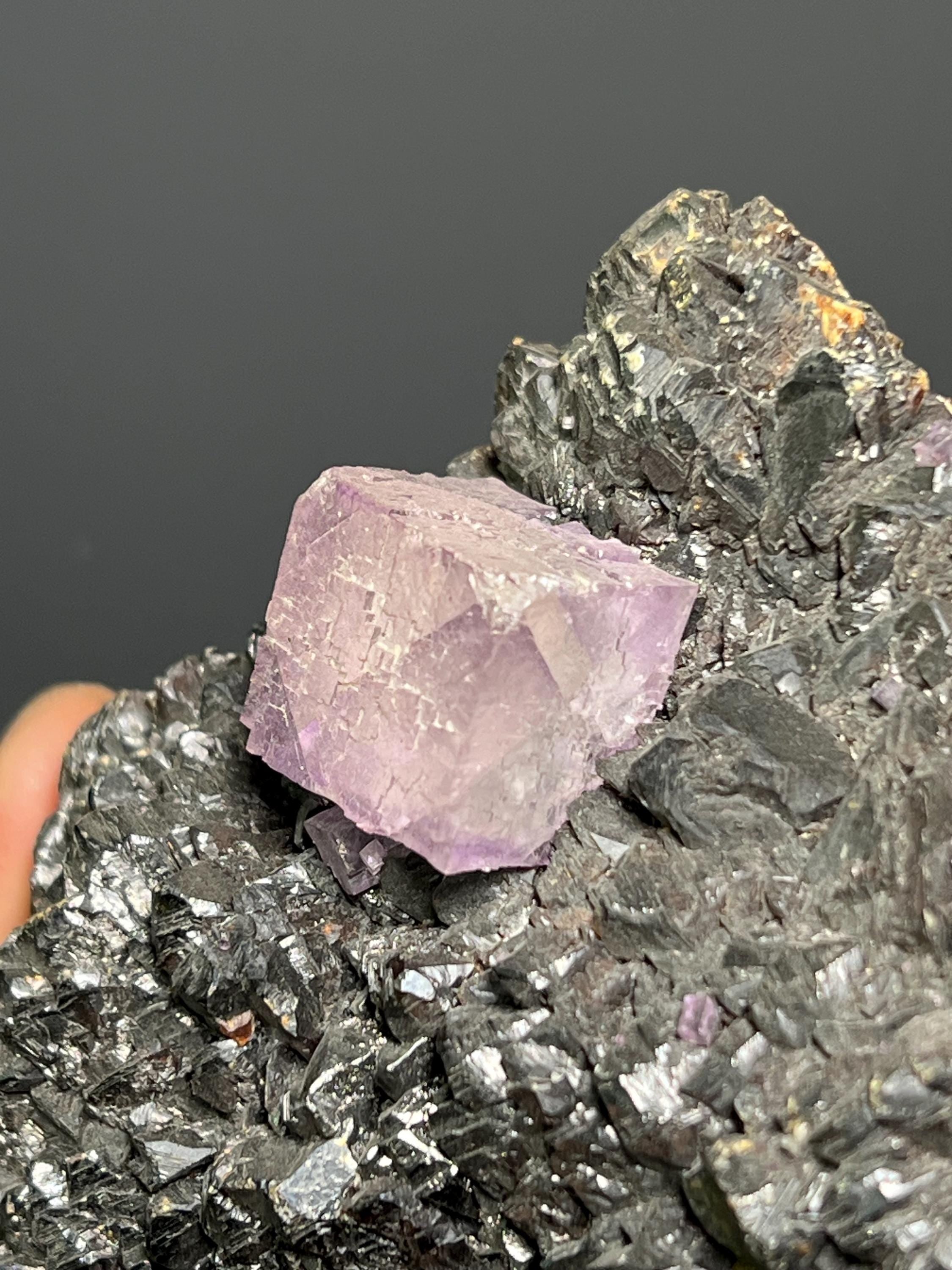 Sphalerite With Cubic Fluorite - USA - Crystal Gemstone AE 