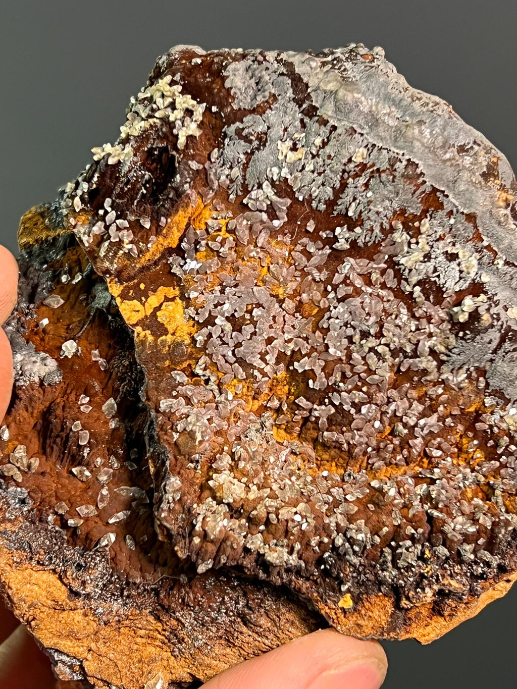 Museum Grade Limonite And Crystal Barite With Stalactite Goethite - Crystal Gemstone AE 