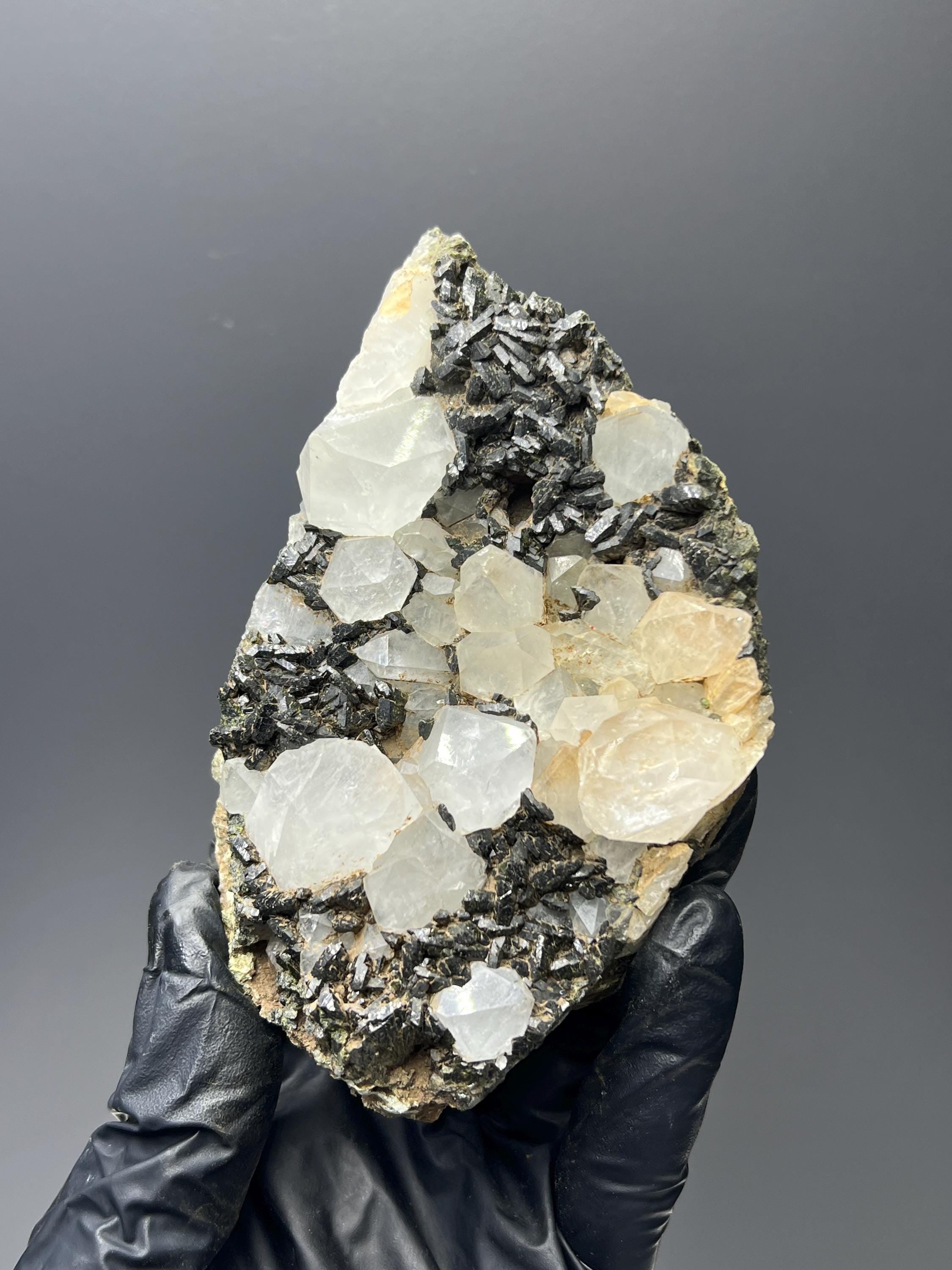 Black Epidote Quartz - Crystal Gemstone AE 