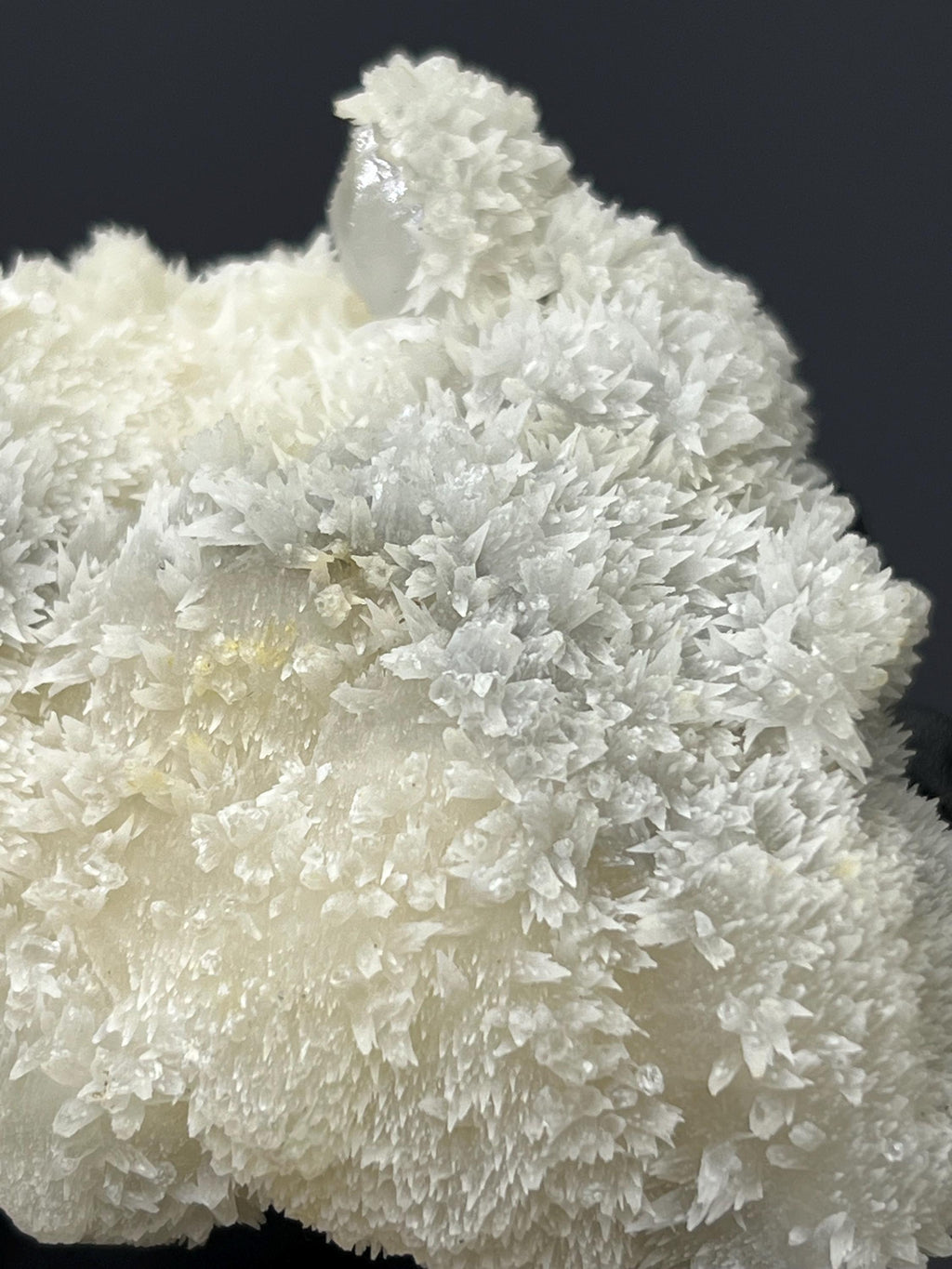 Snow Calcite With Crystal Quartz - Crystal Gemstone AE 