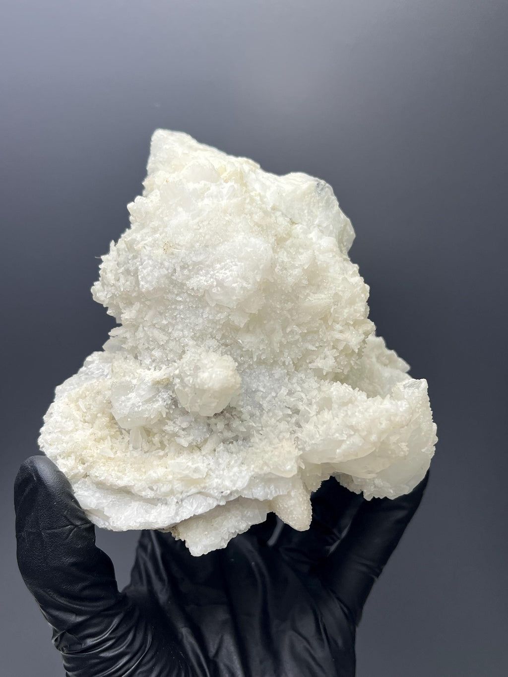 Snow Crystal Calcite With Crystal Quartz Specimen - Crystal Gemstone AE 