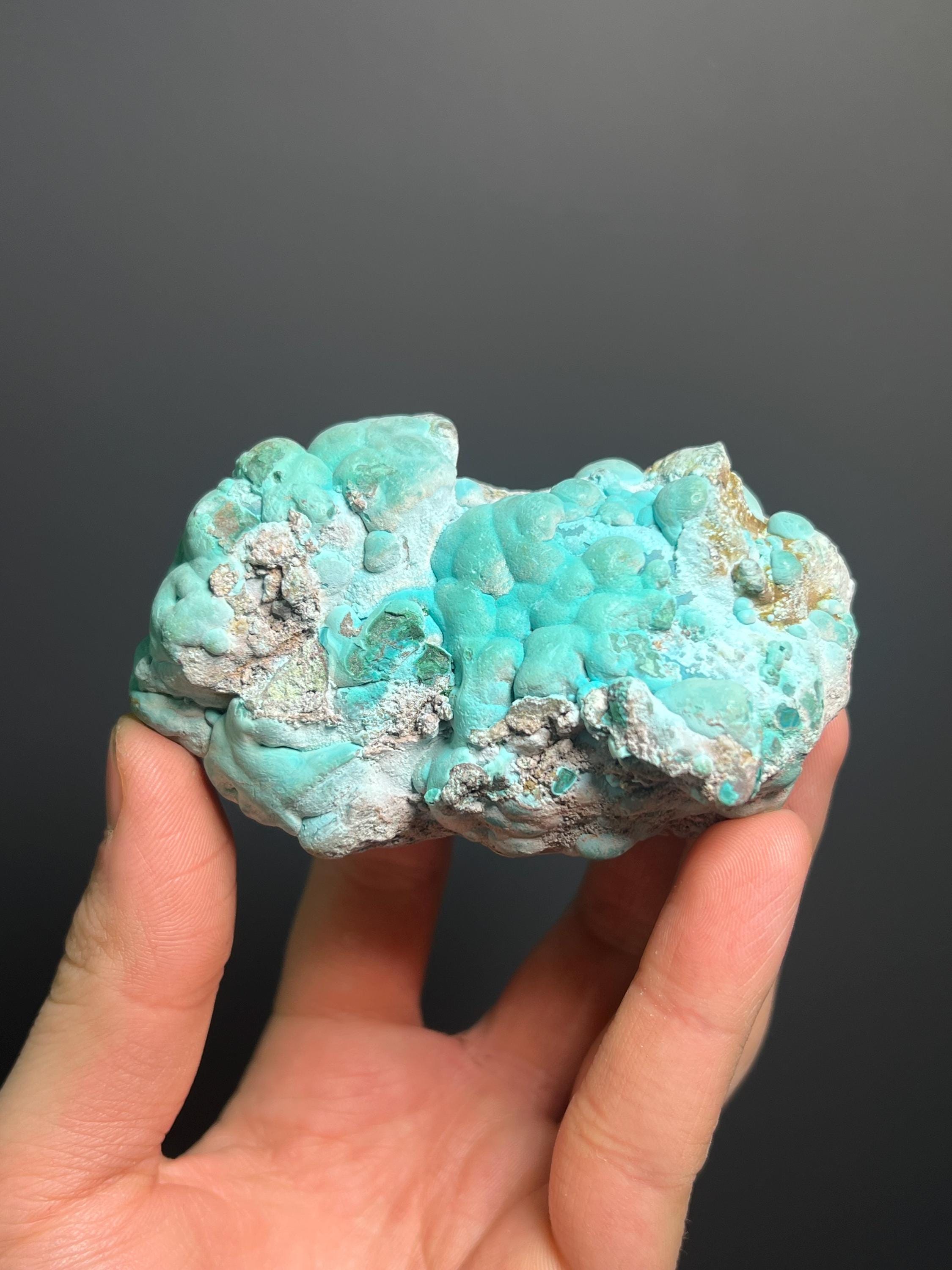 Turquoise Rosasite Specimen, Botryoidal Mineral, Mexico, 176gram - Crystal Gemstone AE 