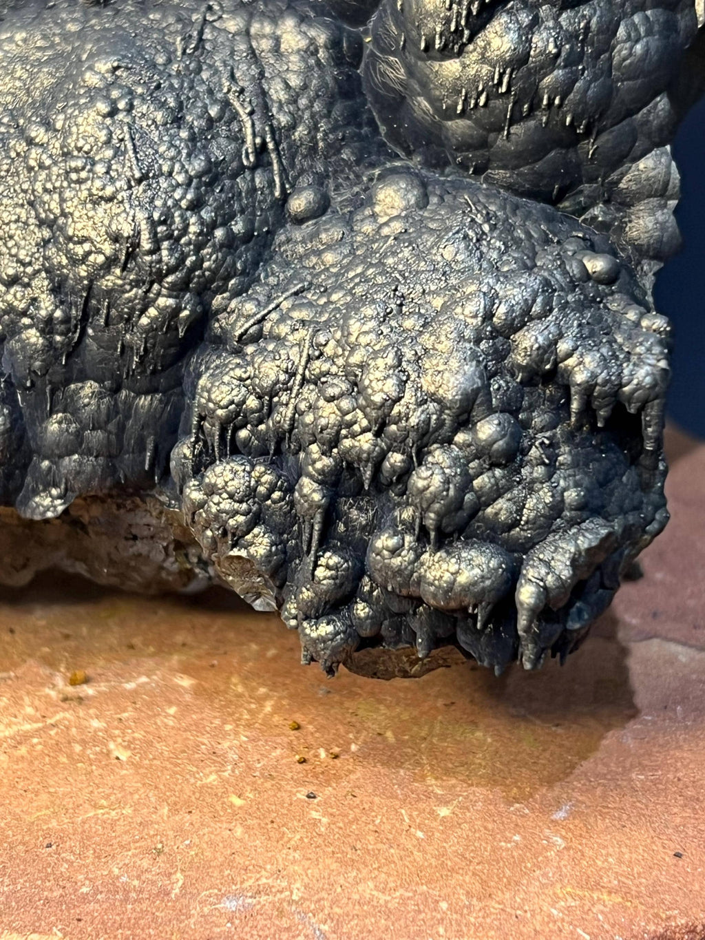 Museum Quality! Very Special Small Stalactites With Golden Color Botryoidal Goethite Specimen - Crystal Gemstone AE 