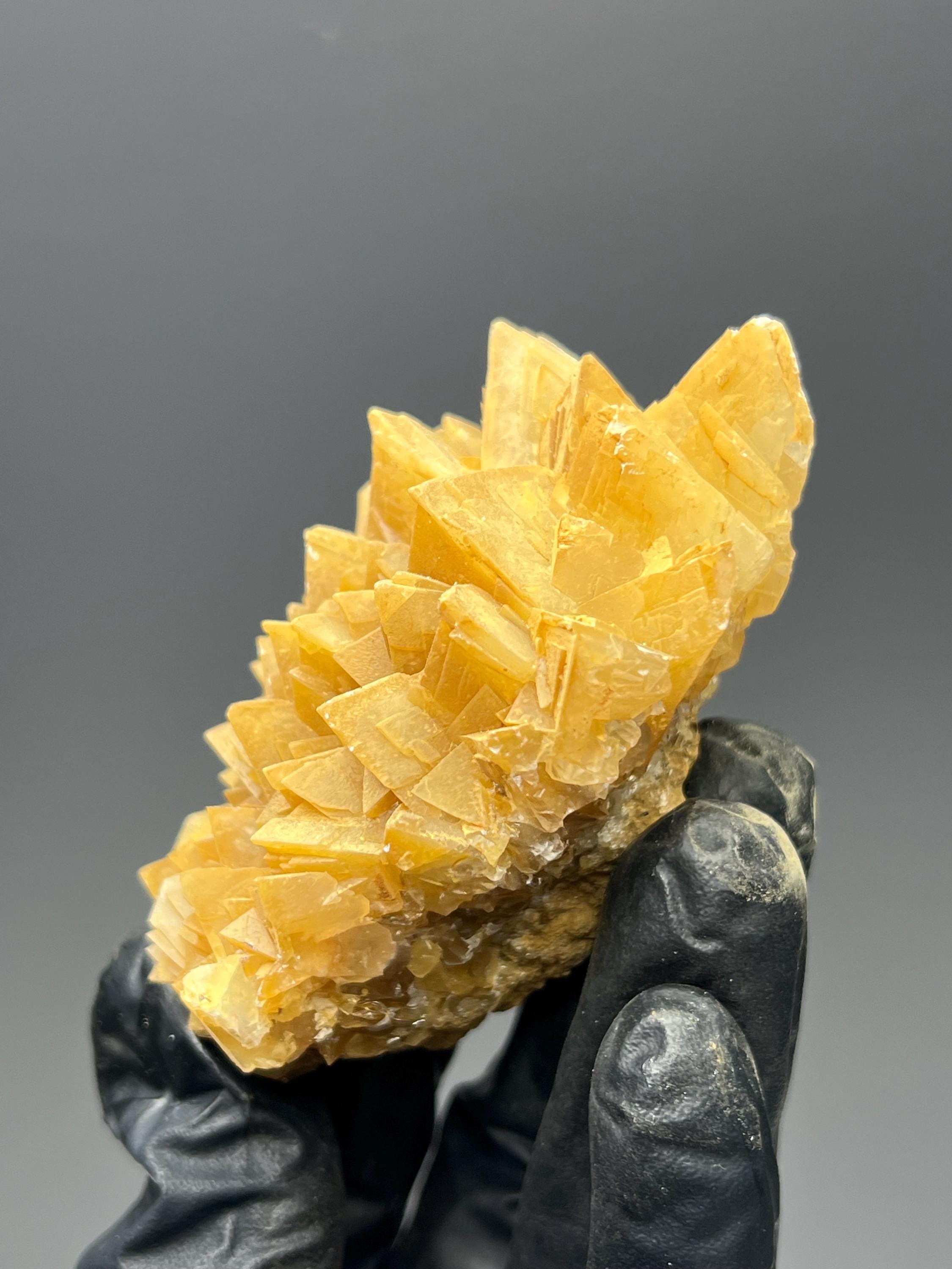 Orange Crystal Calcite Specimen - Turkey Mineral Collection - Crystal Gemstone AE 