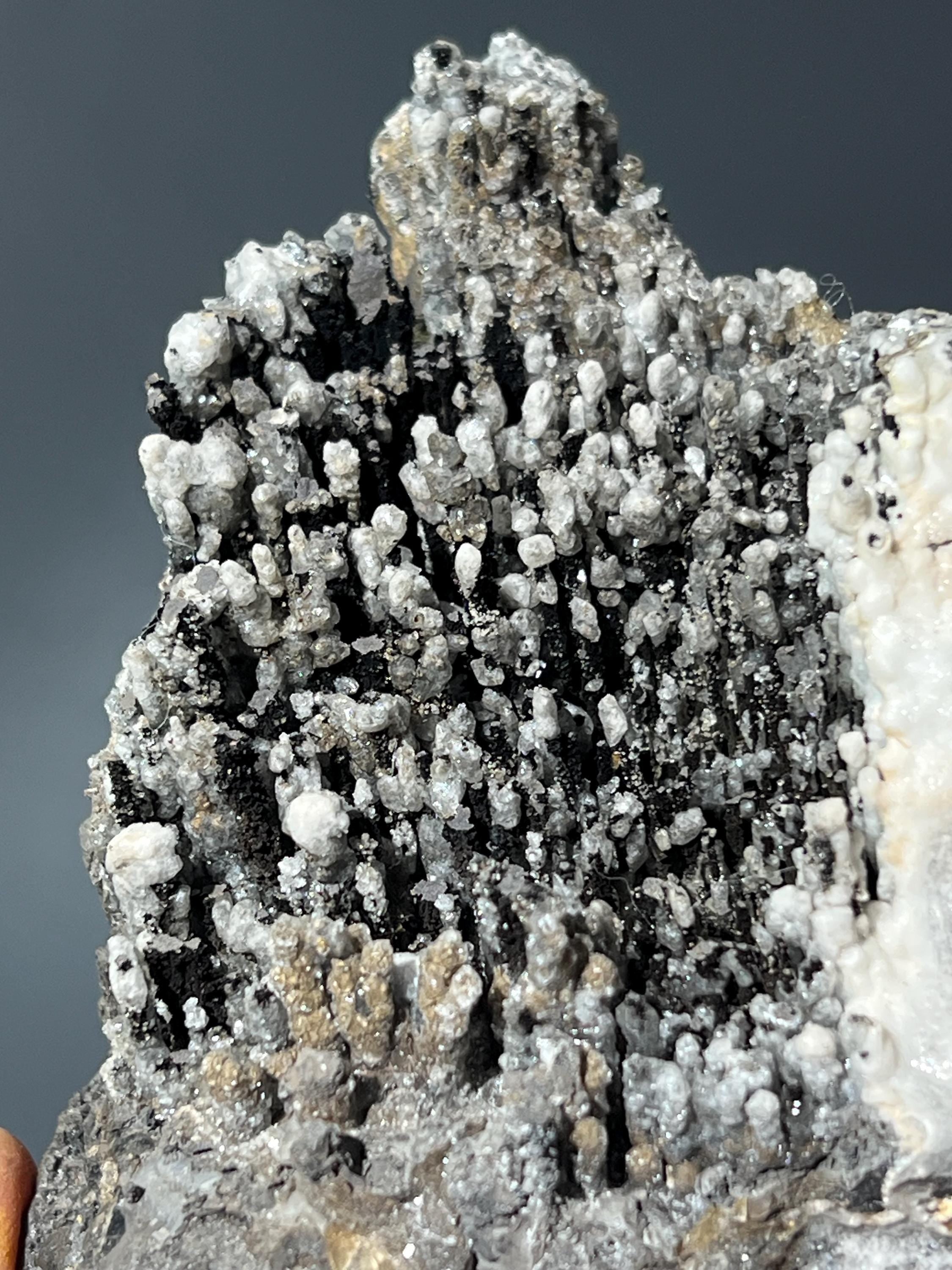 Museum Quality, Unique Crystal Calcite On Stalactite Goethite - Crystal Gemstone AE 
