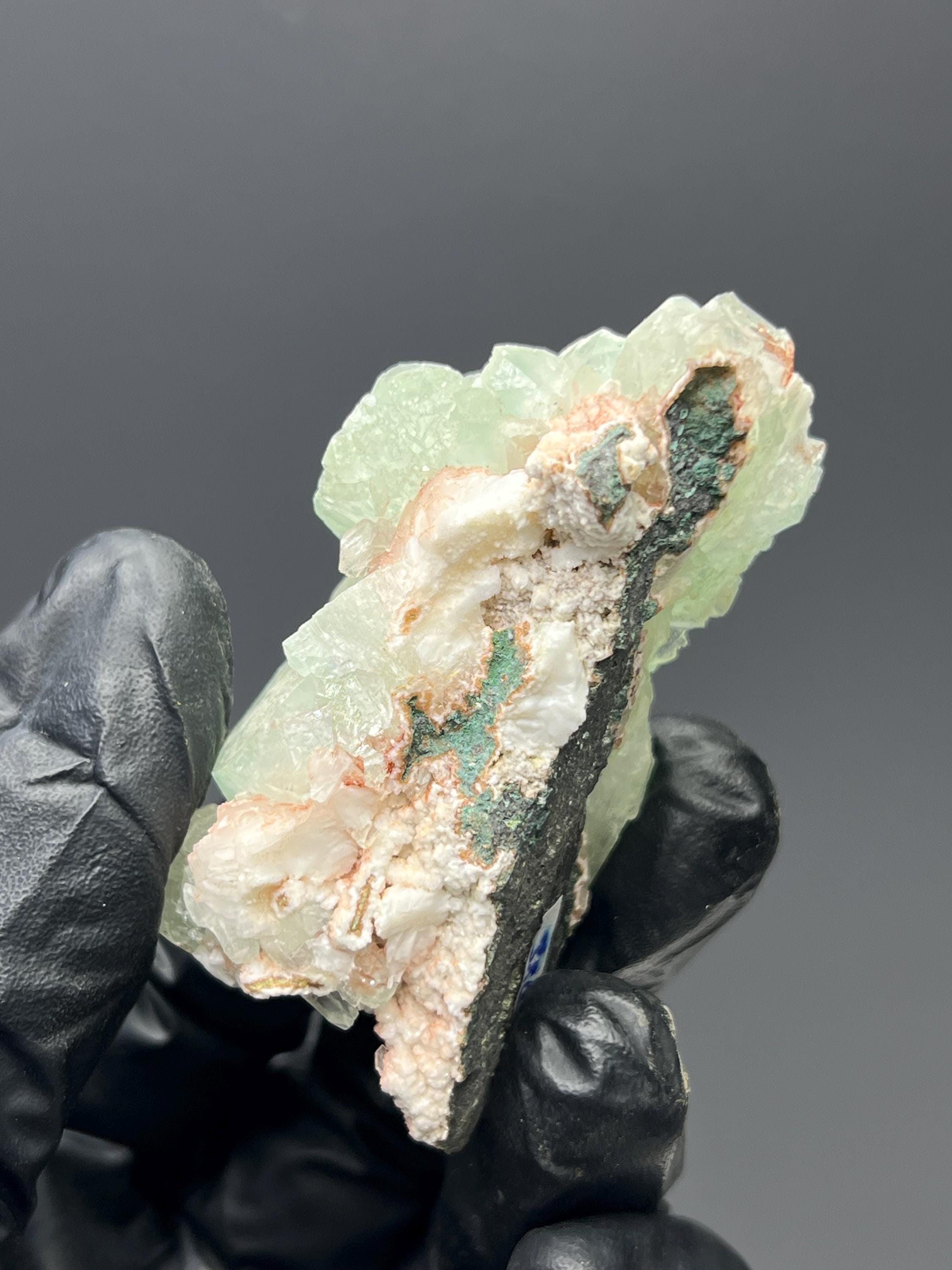 Fluorapophyllite With Apophyllite - Crystal Gemstone AE 