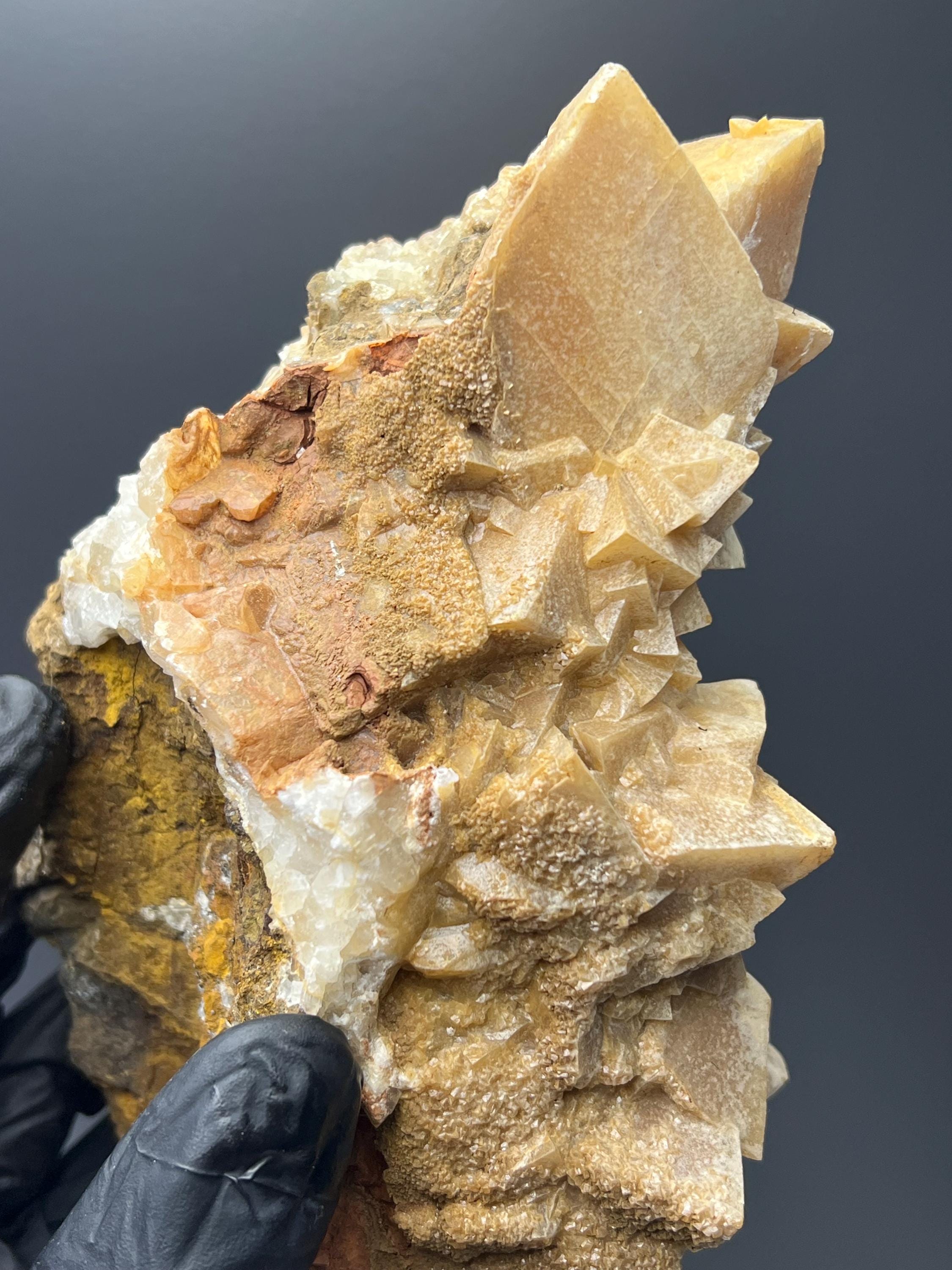 Orange Crystal Calcite Specimen - Kayseri, Turkey - Crystal Gemstone AE 
