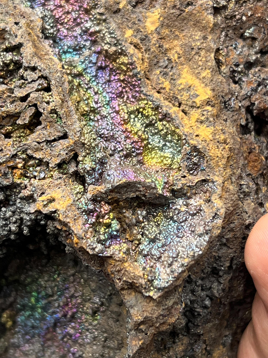 Very Showy And Very Unique, Colorful Goethite Mineral, From Turkey, Special Collection Piece - Crystal Gemstone AE 