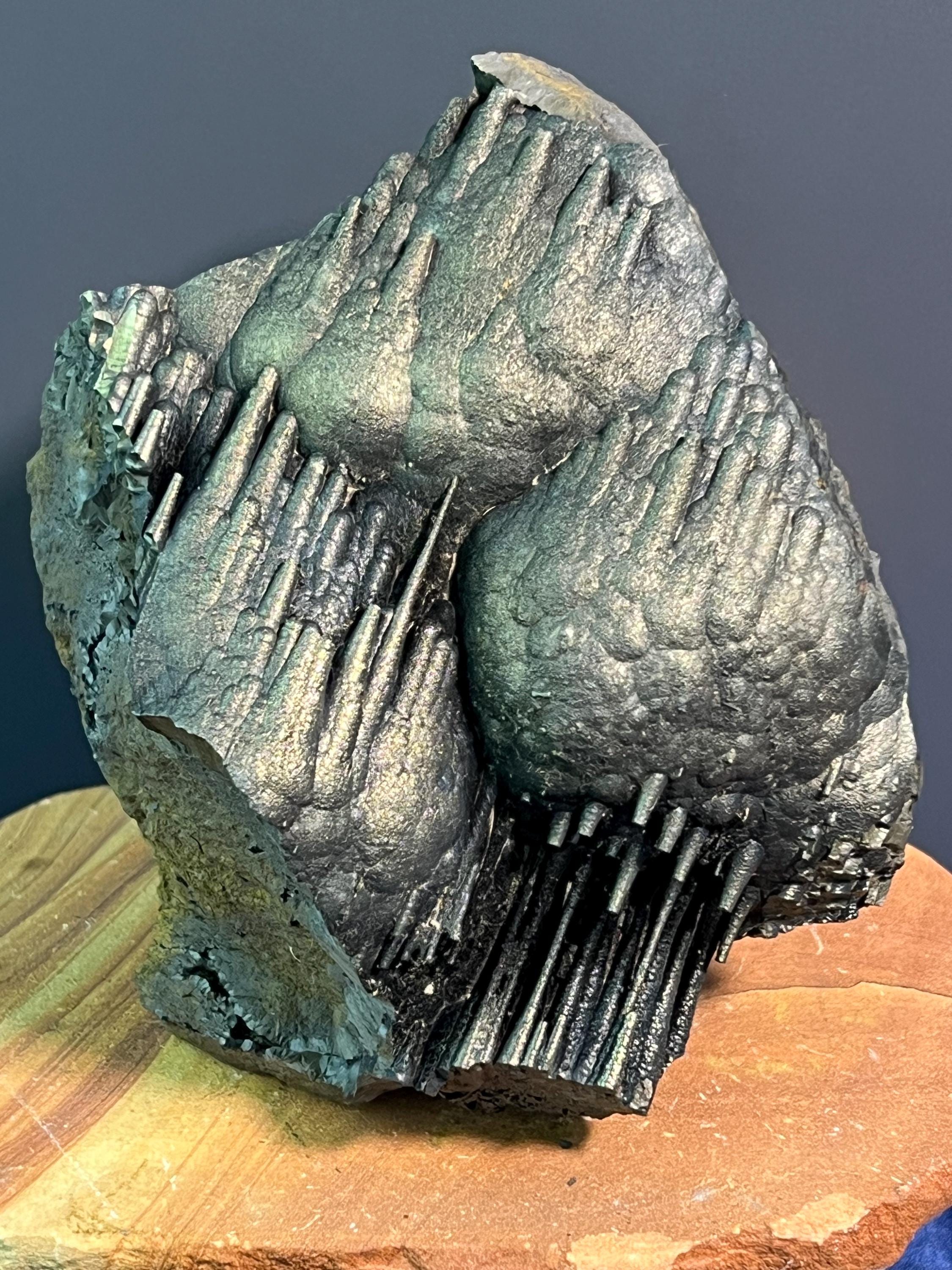 "Museum Grade" Golden Color Stalactite Goethite - Crystal Gemstone AE 