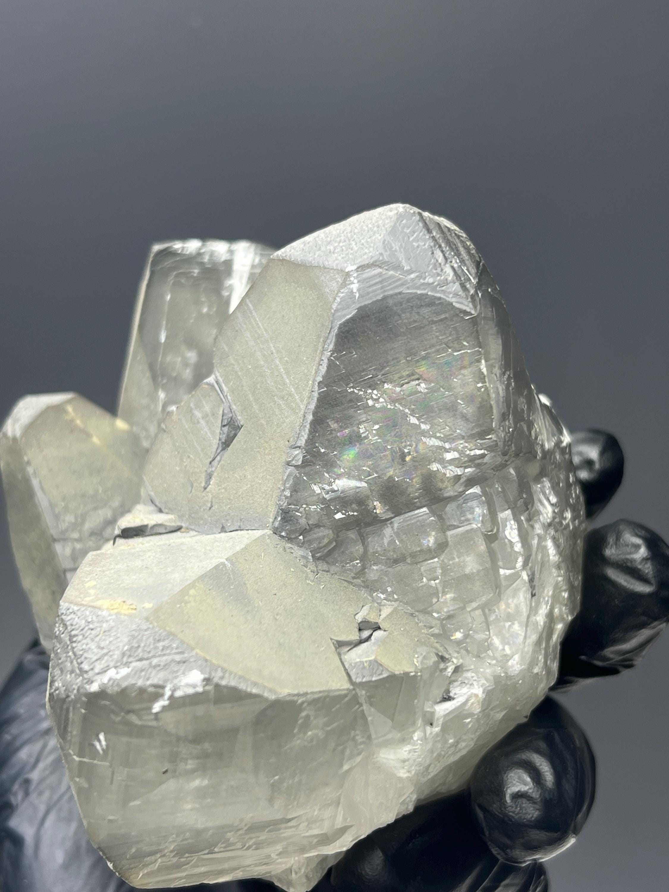 Pyrite Alloy Gray Crystal Calcite - Crystal Gemstone AE 
