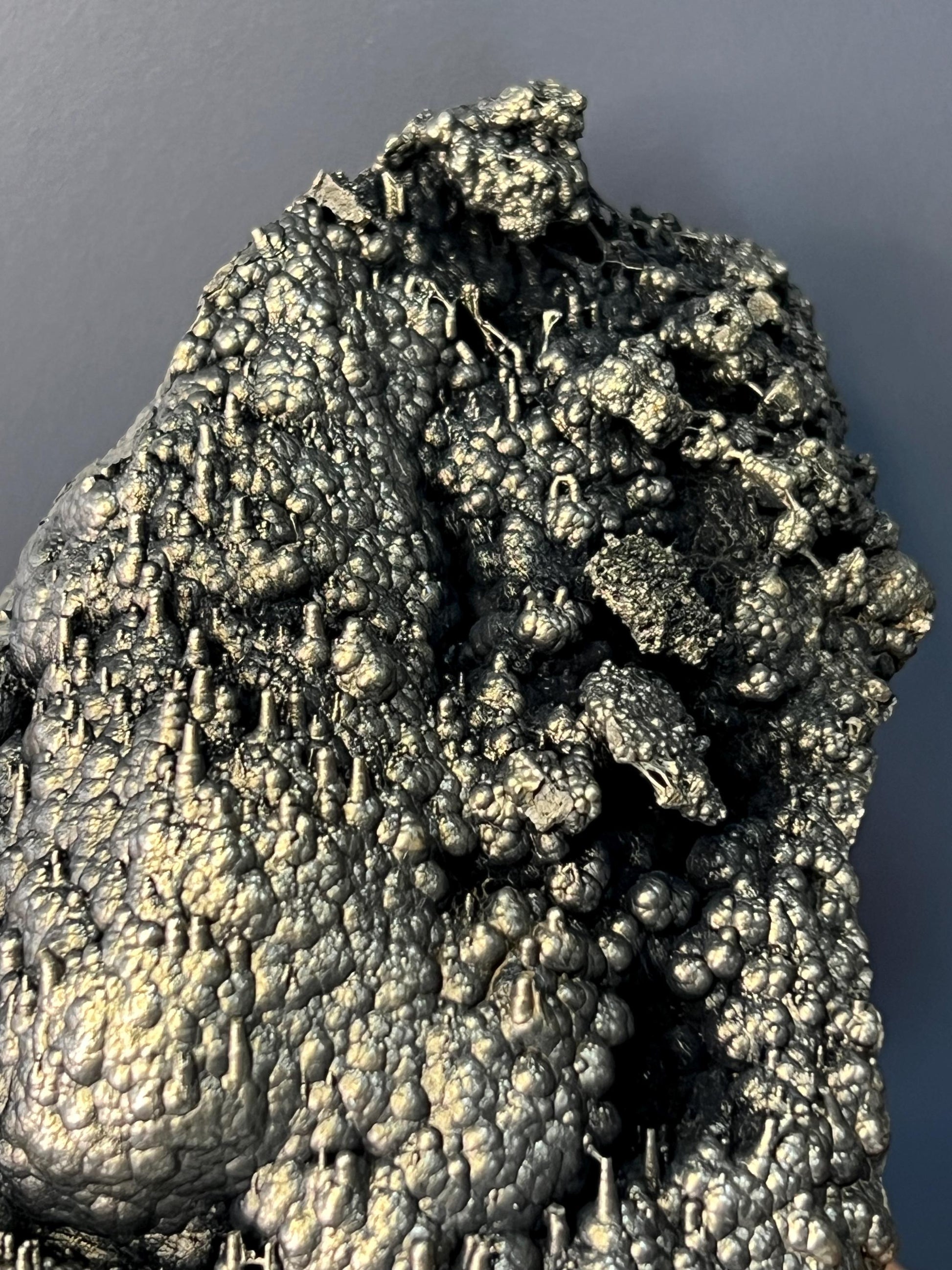 Museum Grade! Very Special Golden Color Stalactite And Botryoidal Formation Goethite Specimen - Crystal Gemstone AE 