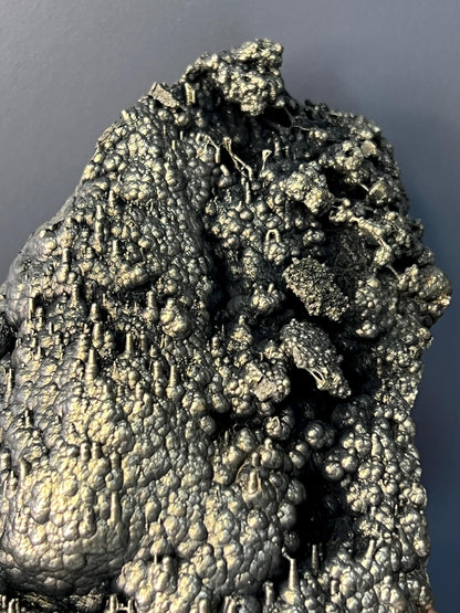 Museum Grade! Very Special Golden Color Stalactite And Botryoidal Formation Goethite Specimen - Crystal Gemstone AE 