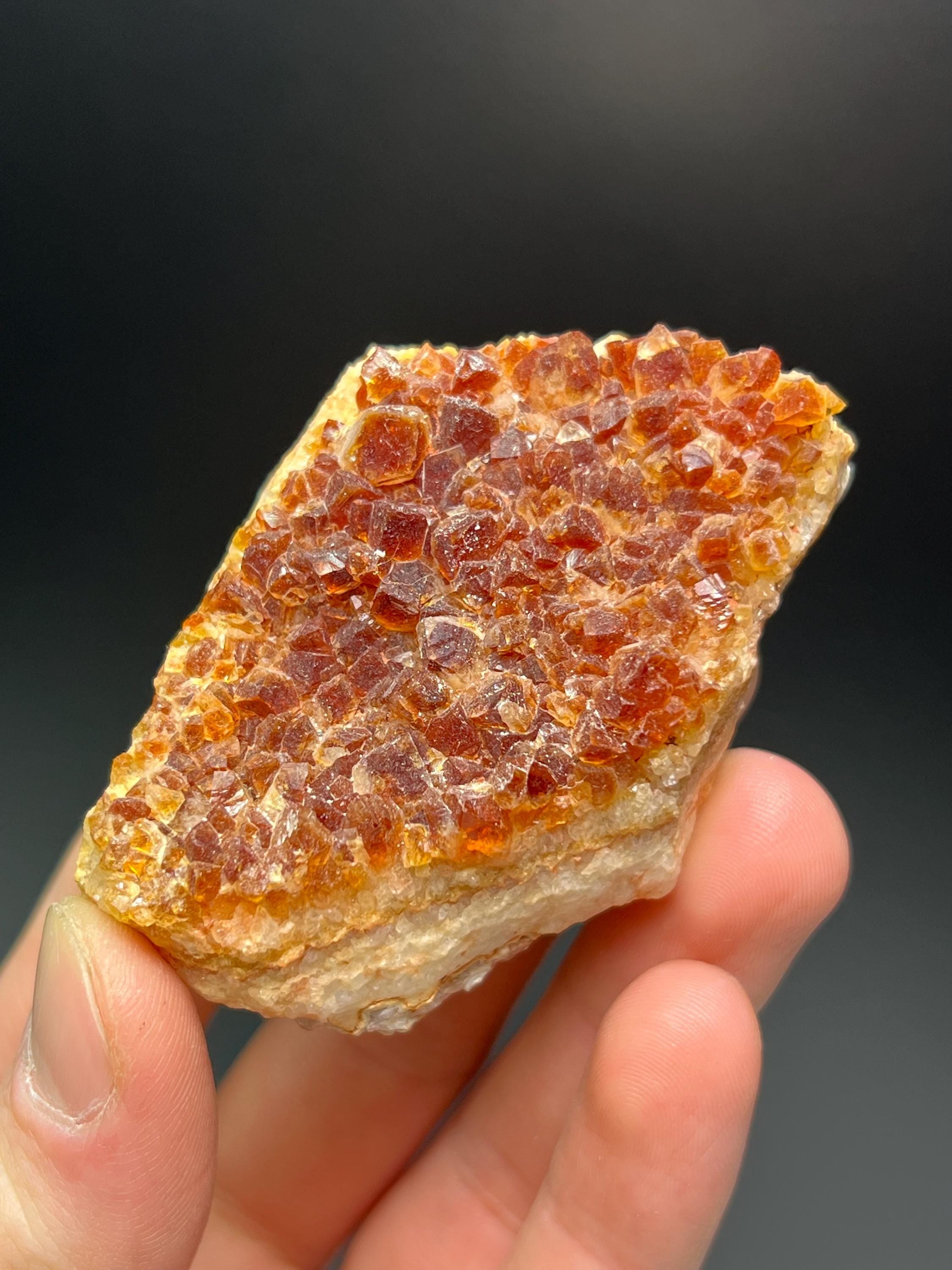Dark Color Citrine Specimen - Crystal Gemstone AE 