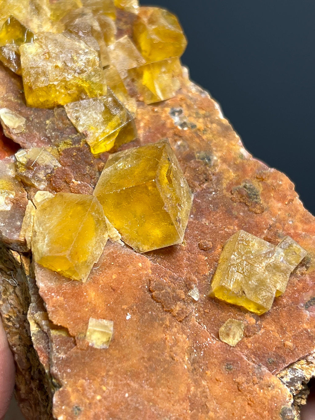 Orange Fluorite Specimen, 718gram - Crystal Gemstone AE 
