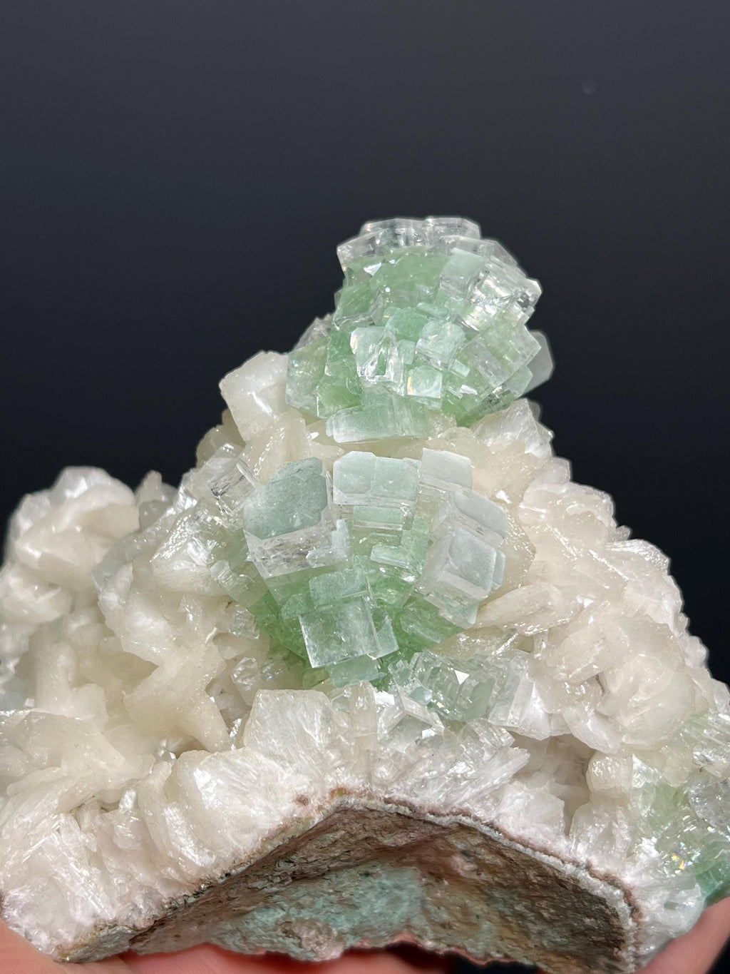 Museum Grade, Discoball Fluorapophyllite With Stilbite - Crystal Gemstone AE 