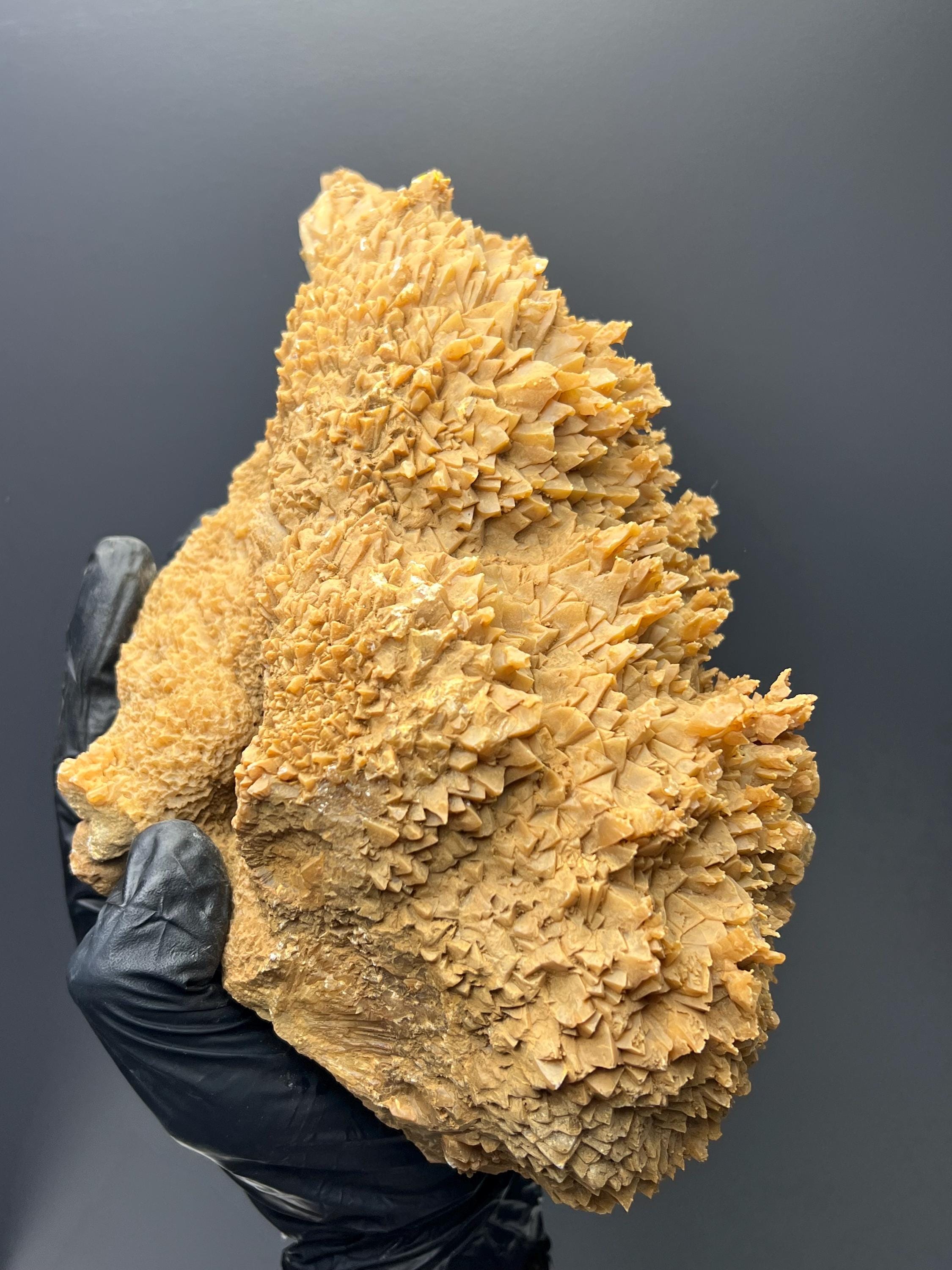 Large Orange Crystal Calcite Specimen - Turkey Mineral - Crystal Gemstone AE 