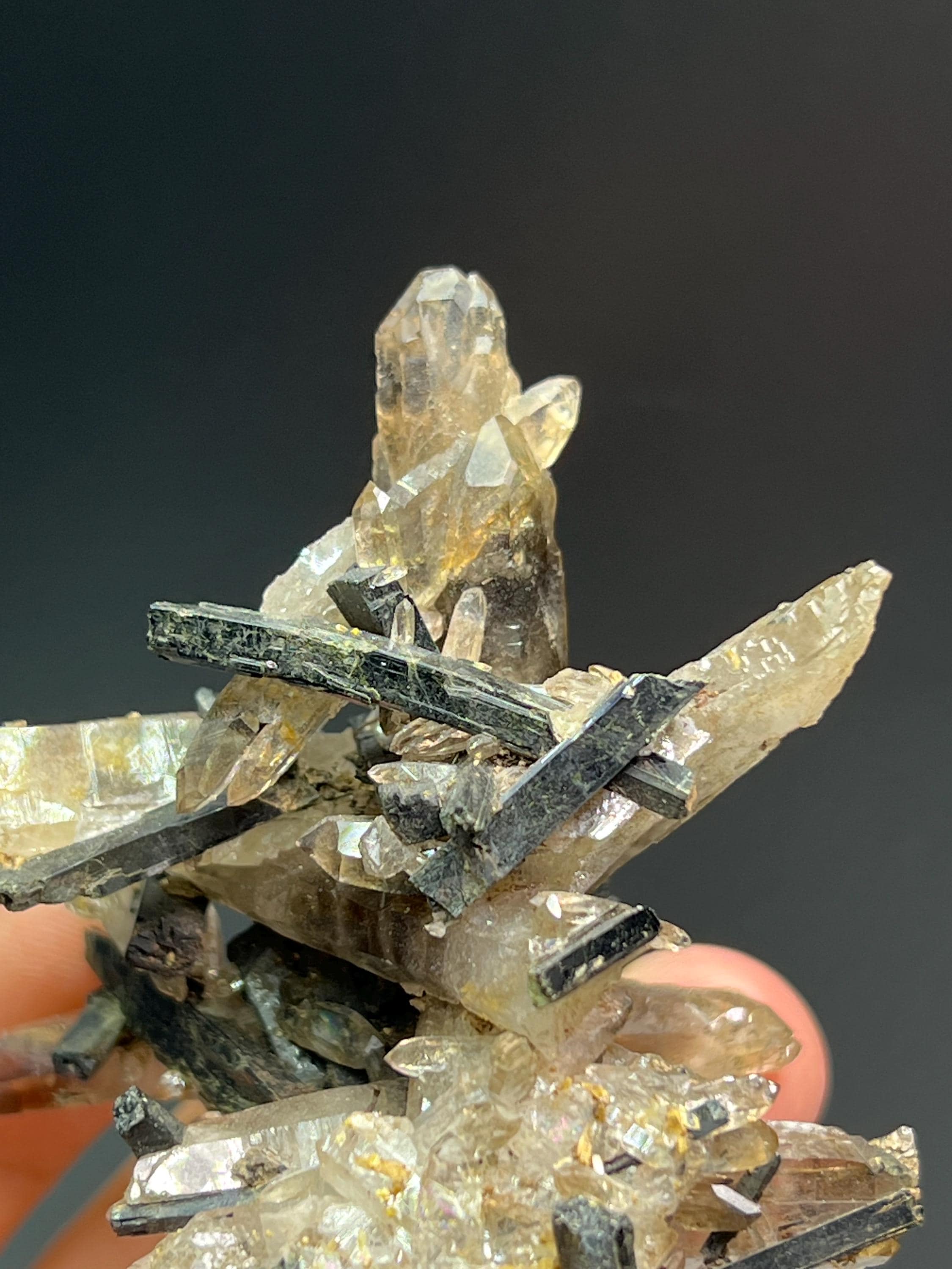 Smoky Quartz With Aegirine - Crystal Gemstone AE 