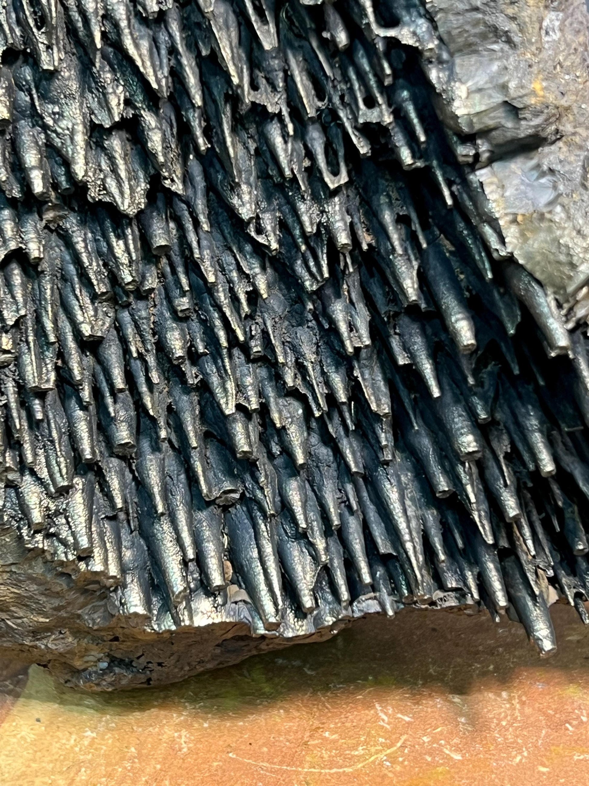 Museum Grade Very Special Golden Color Stalactite Goethite, For Special Collection - Crystal Gemstone AE 