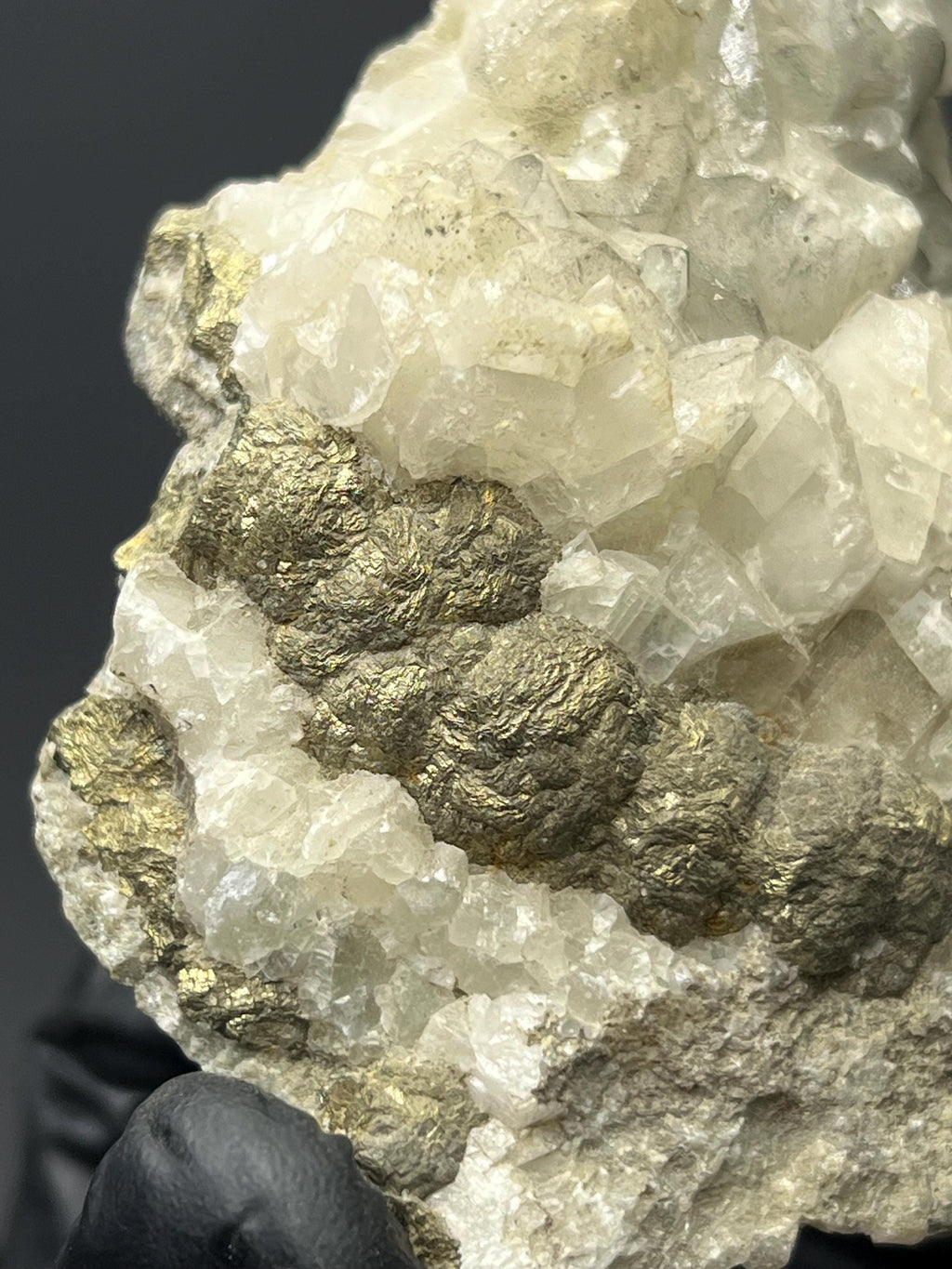 Pyrite With Apophyllite - Crystal Gemstone AE 