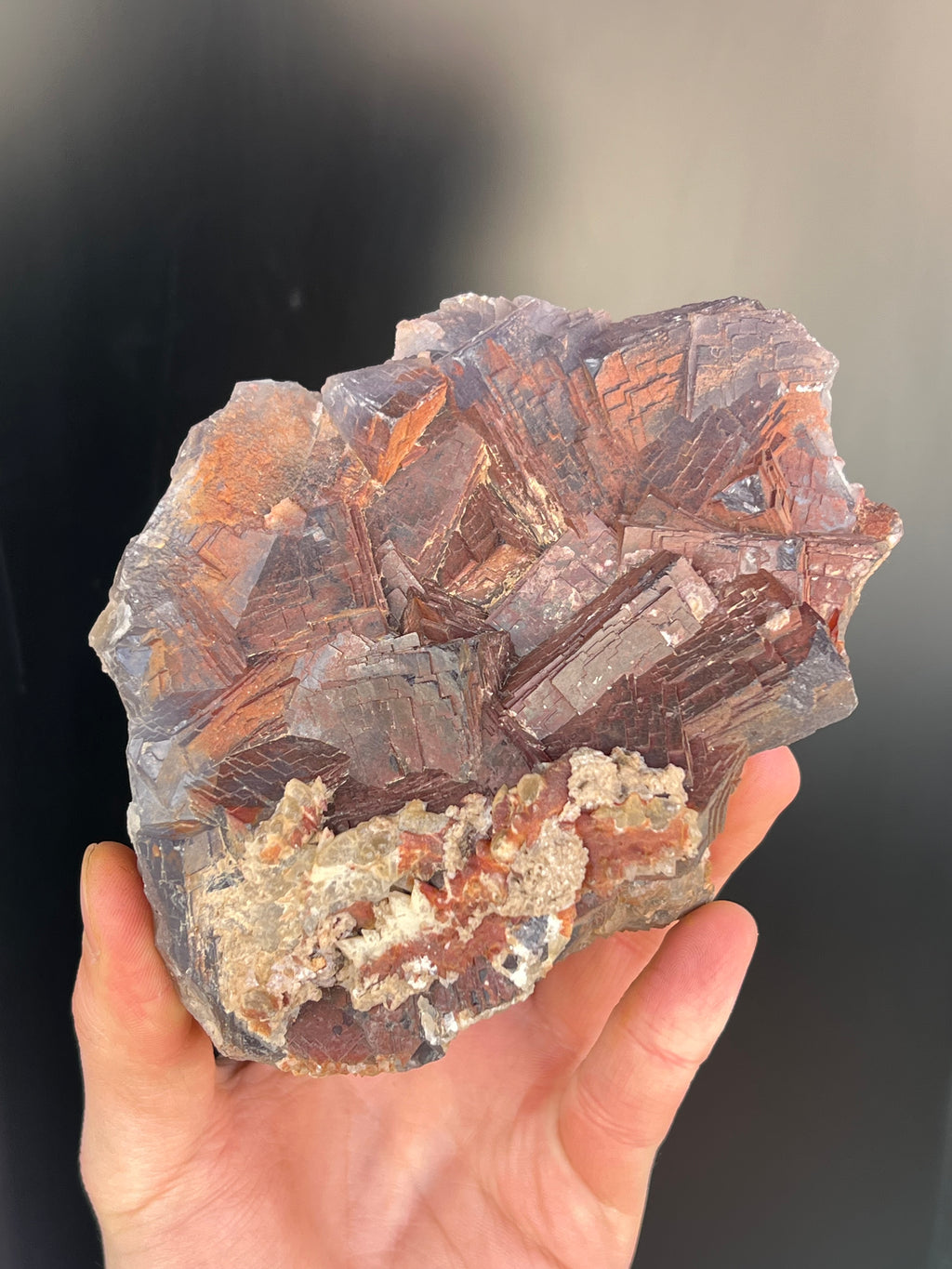 Red And Purple Fluorite Specimen