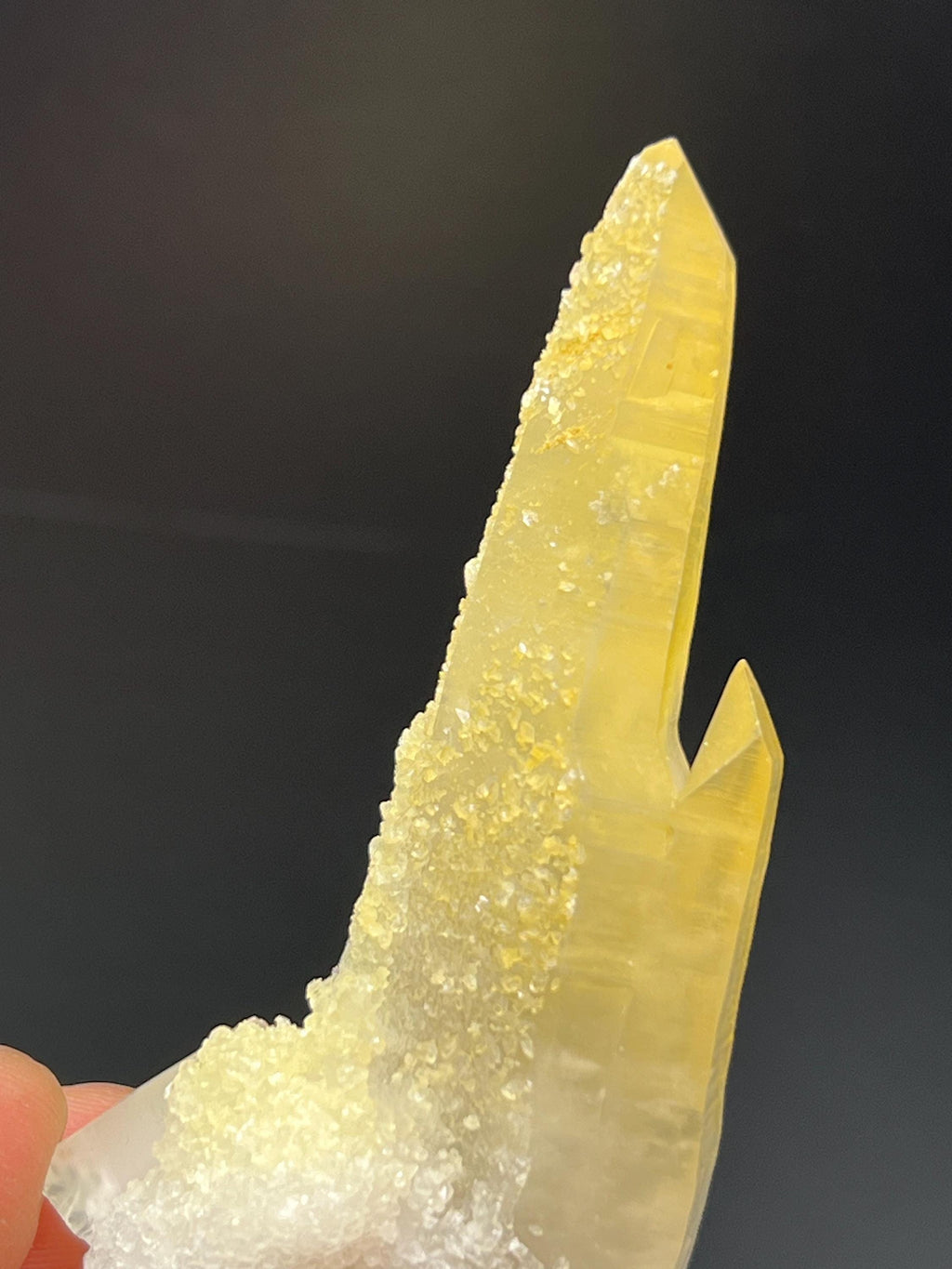 Calcite With Yellow Crystal Quartz - Crystal Gemstone AE 