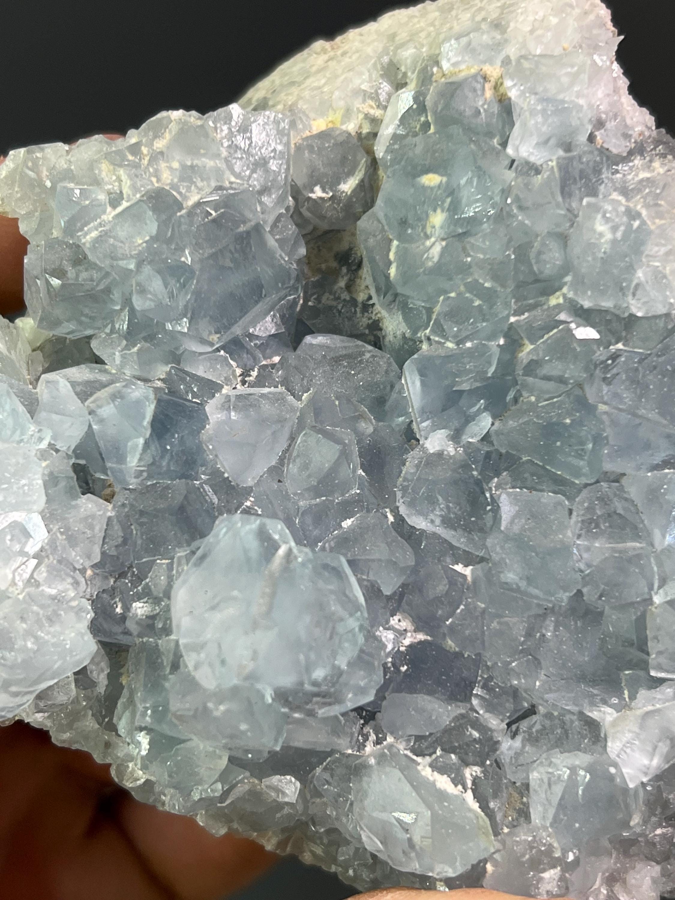 Blue Celestite Crystal - Crystal Gemstone AE 