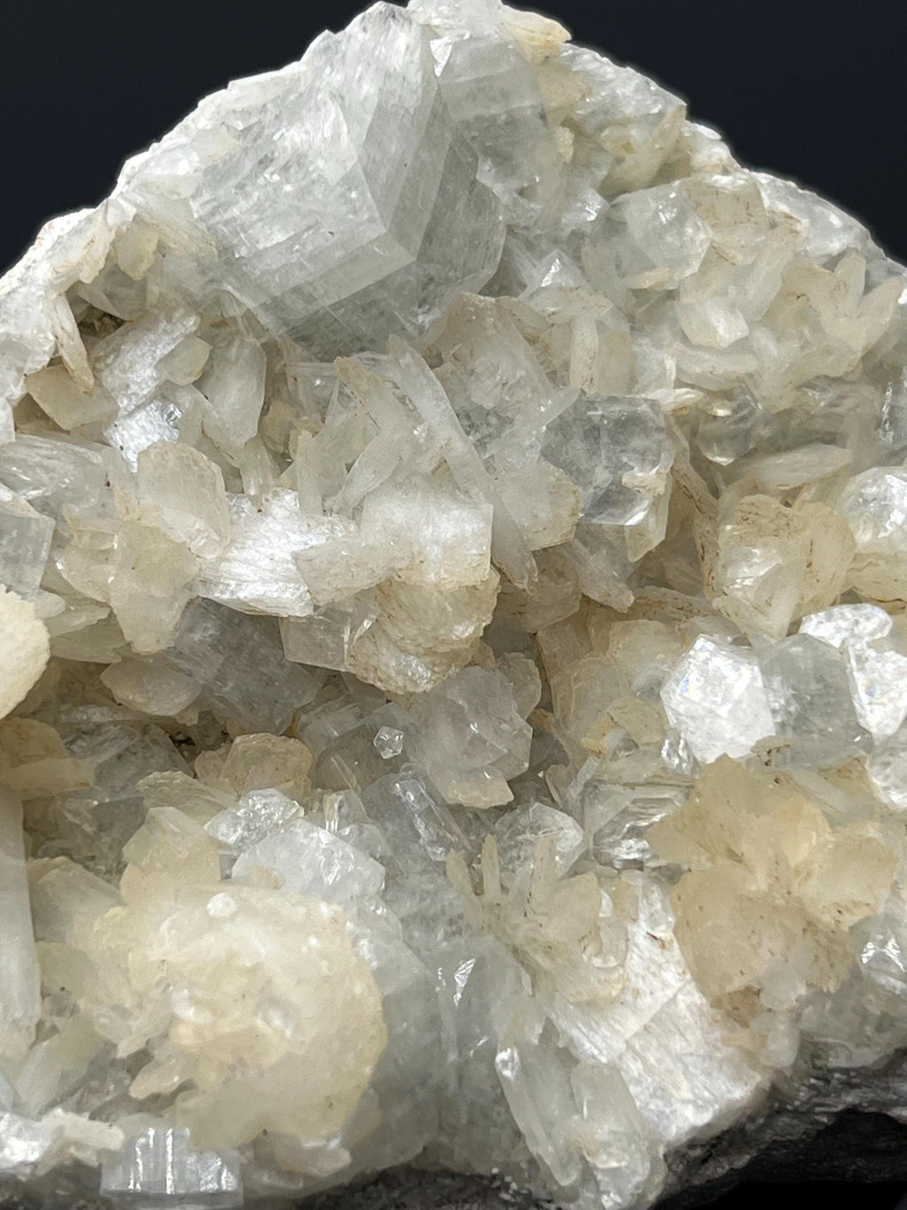 Fluorapophyllite And Apophyllite With Stilbite - Crystal Gemstone AE 