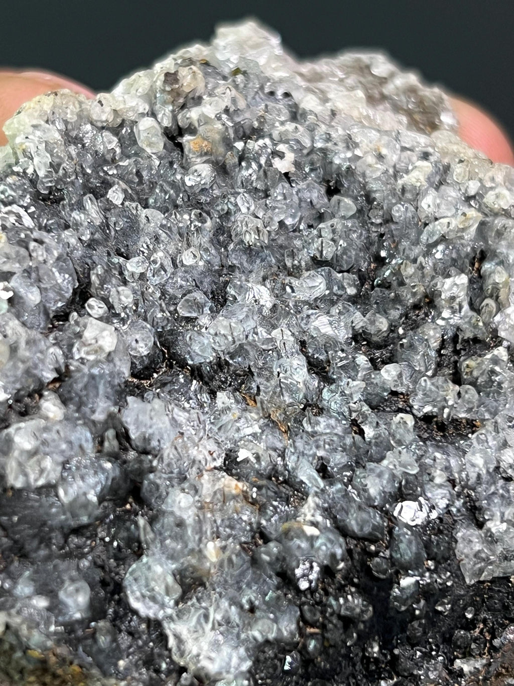 Crystal Calcite On Small Stalactites Goethite - Crystal Gemstone AE 