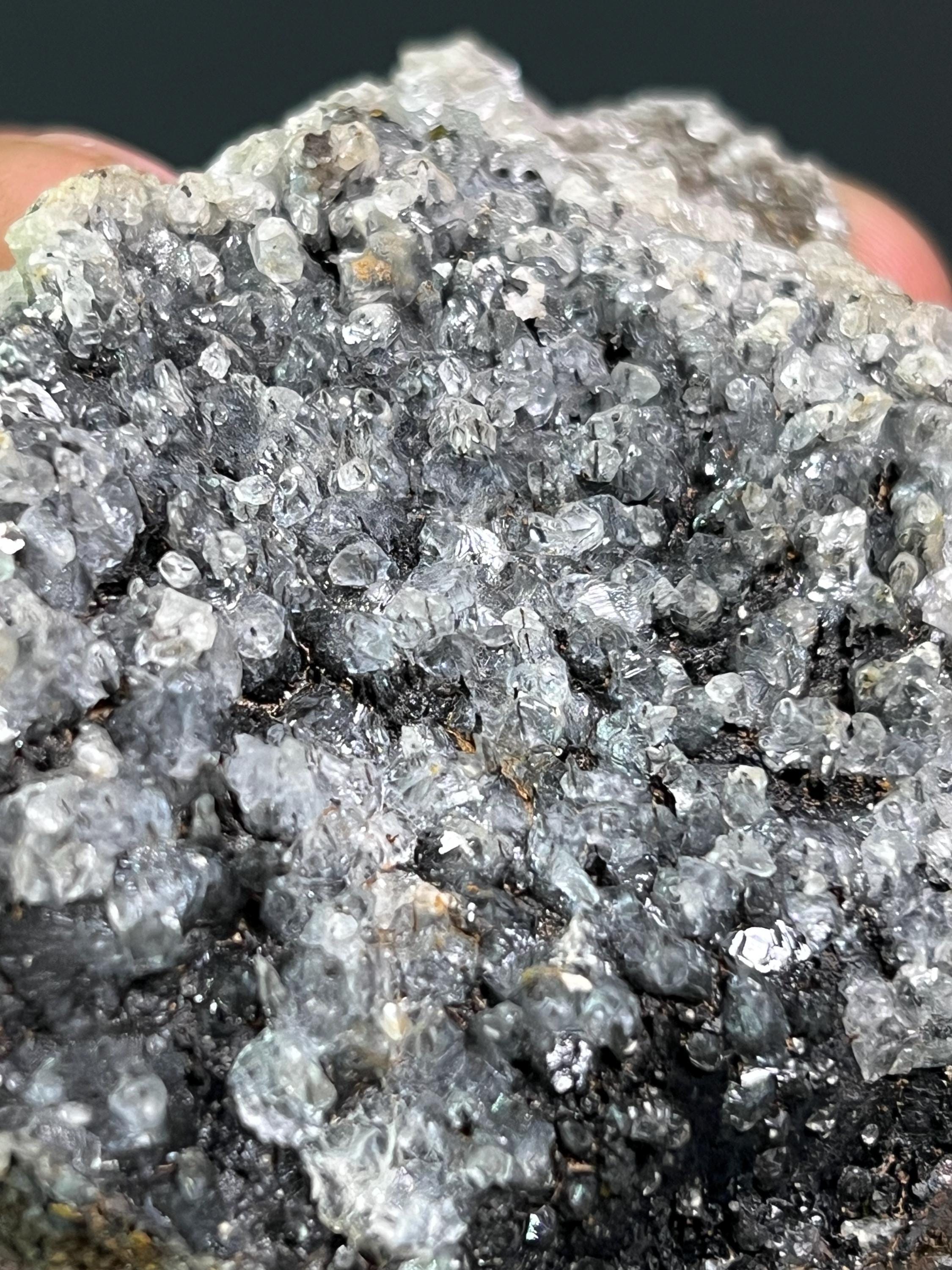 Crystal Calcite On Small Stalactites Goethite - Crystal Gemstone AE 
