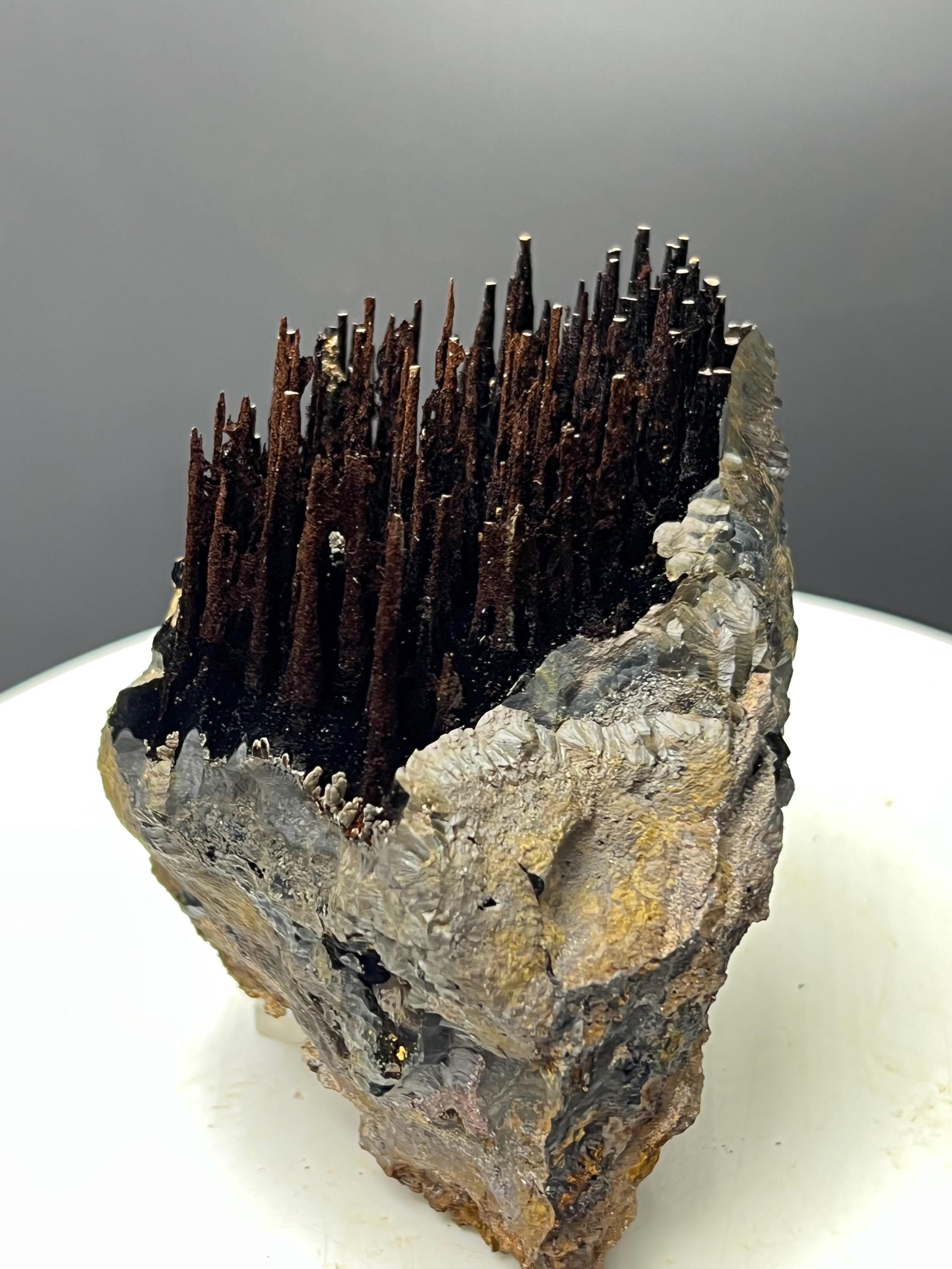 Showy Limonite With Stalactite Goethite, For Special Collection - Crystal Gemstone AE 
