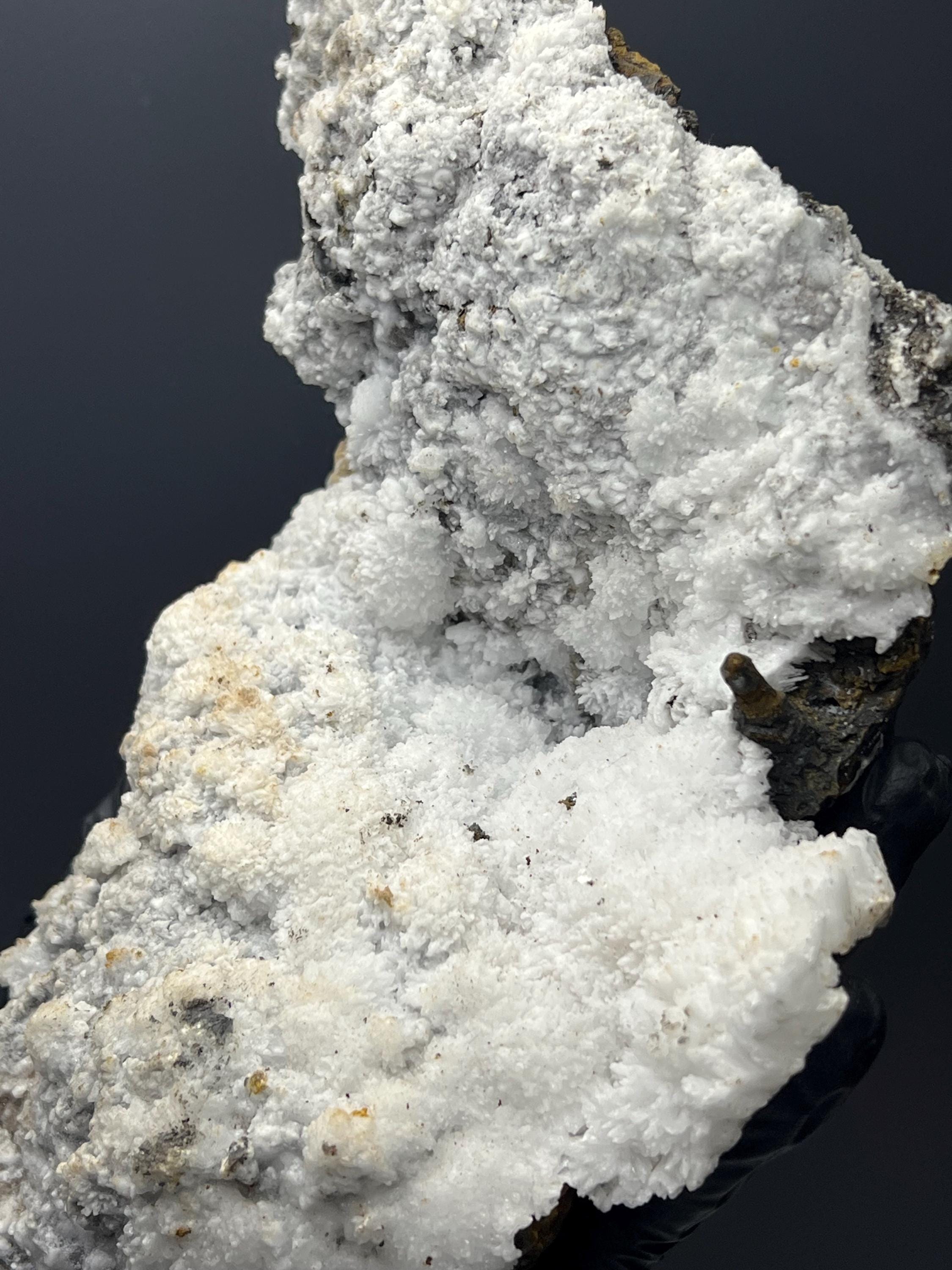 White Snow Crystal Calcite Specimen - Crystal Gemstone AE 