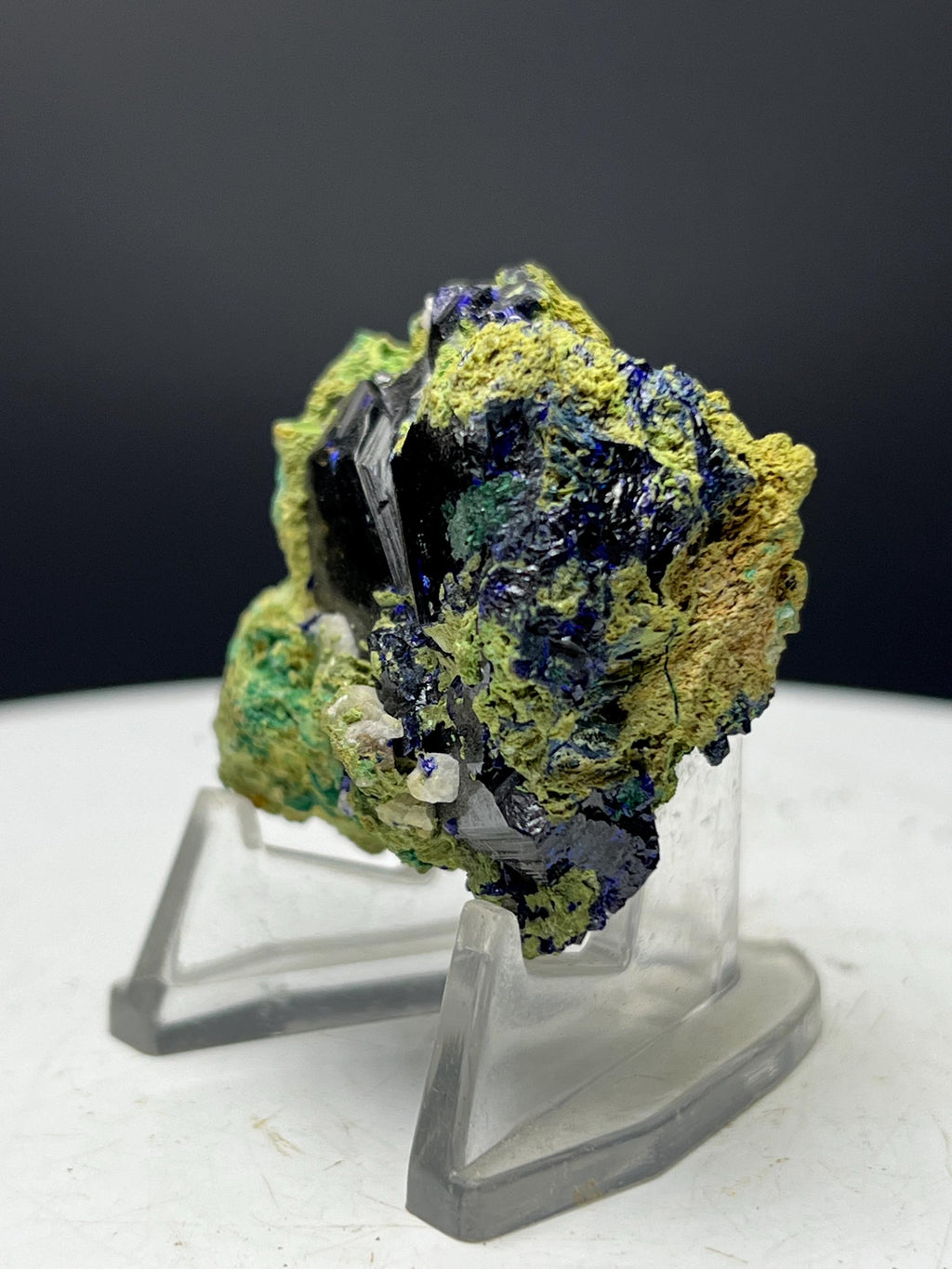 Double Sided Very Special High Grade Azurite With Malachite Specimen - Crystal Gemstone AE 