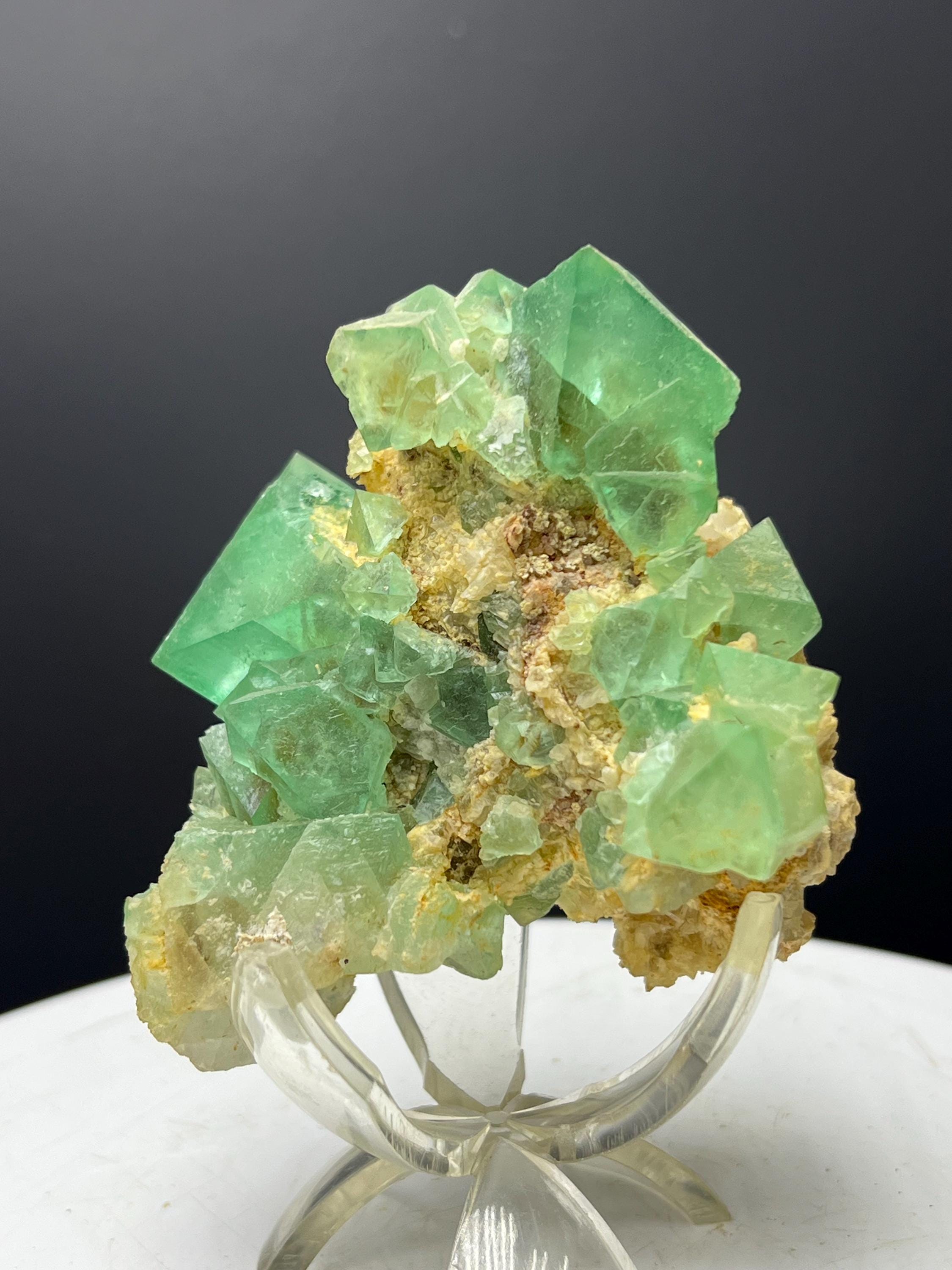 Special! Emerald Fluorite Specimen - Crystal Gemstone AE 