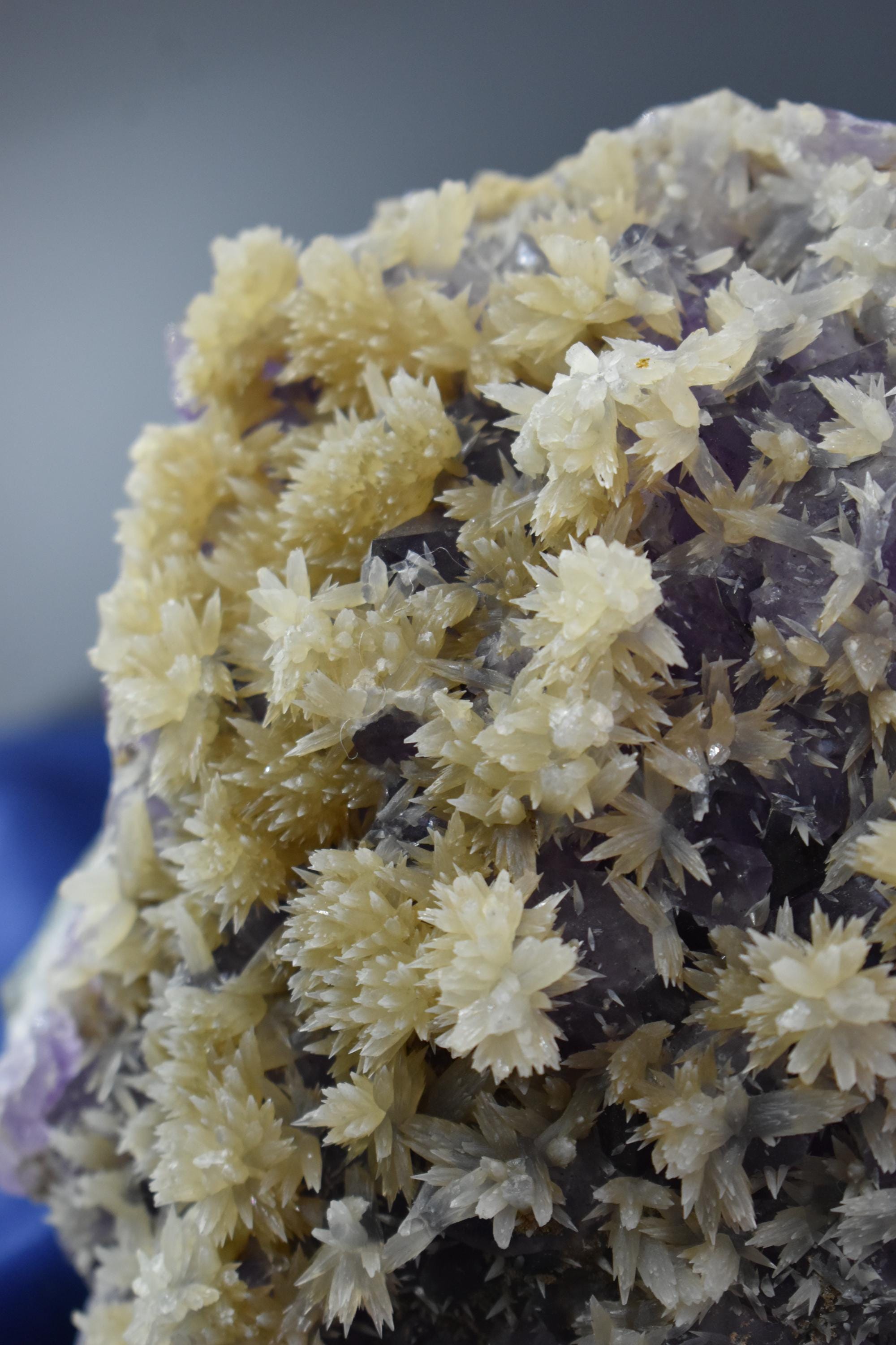 Flower Calcite With Amethyst Specimen - Crystal Gemstone AE 