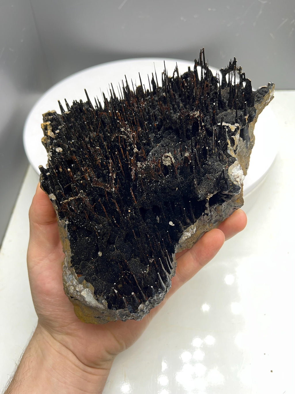 Rare Formation! Limonite On Stalactite Hematite - Crystal Gemstone AE 