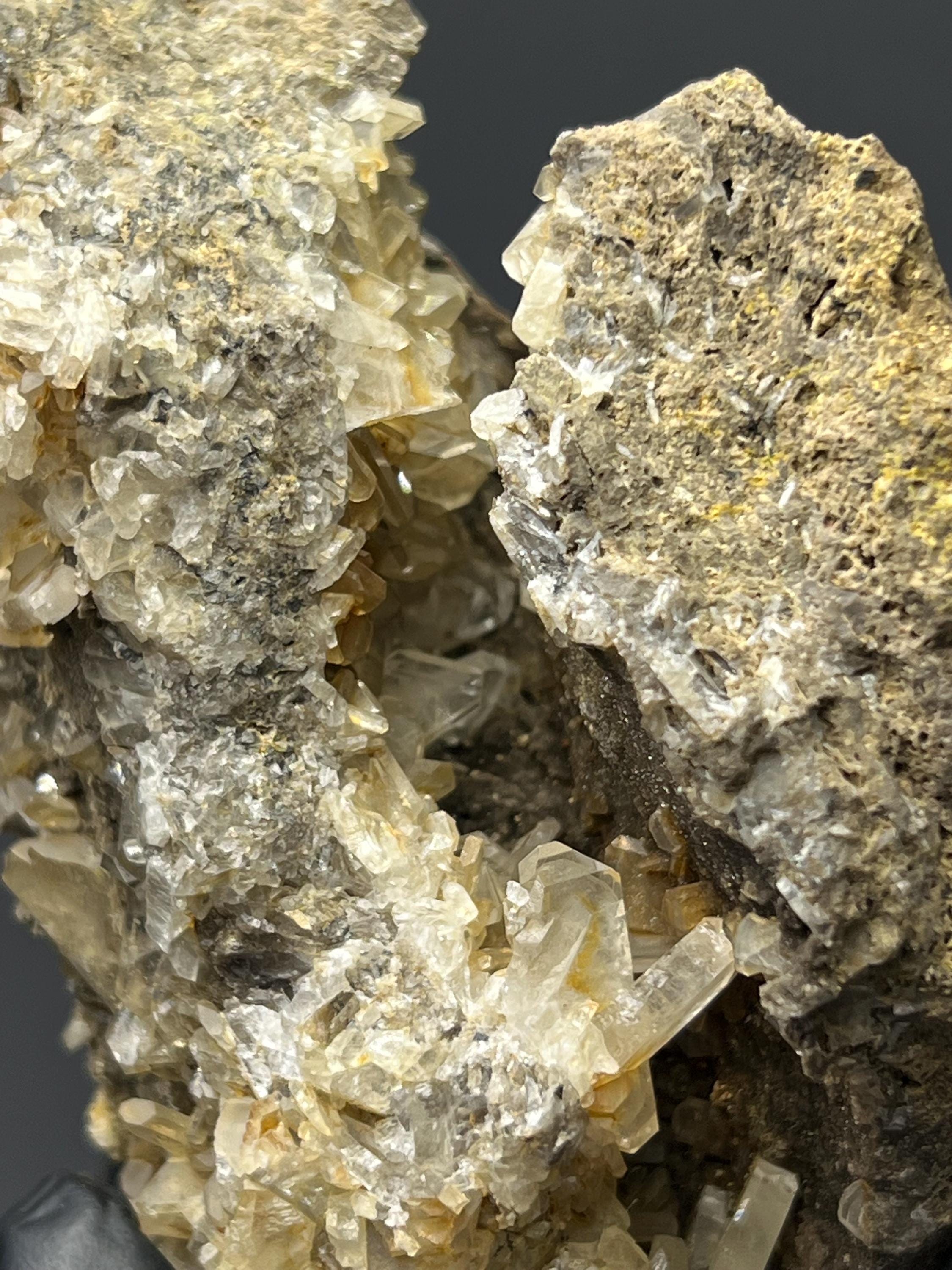 Barite Crystals With Chalcedony - Crystal Gemstone AE 