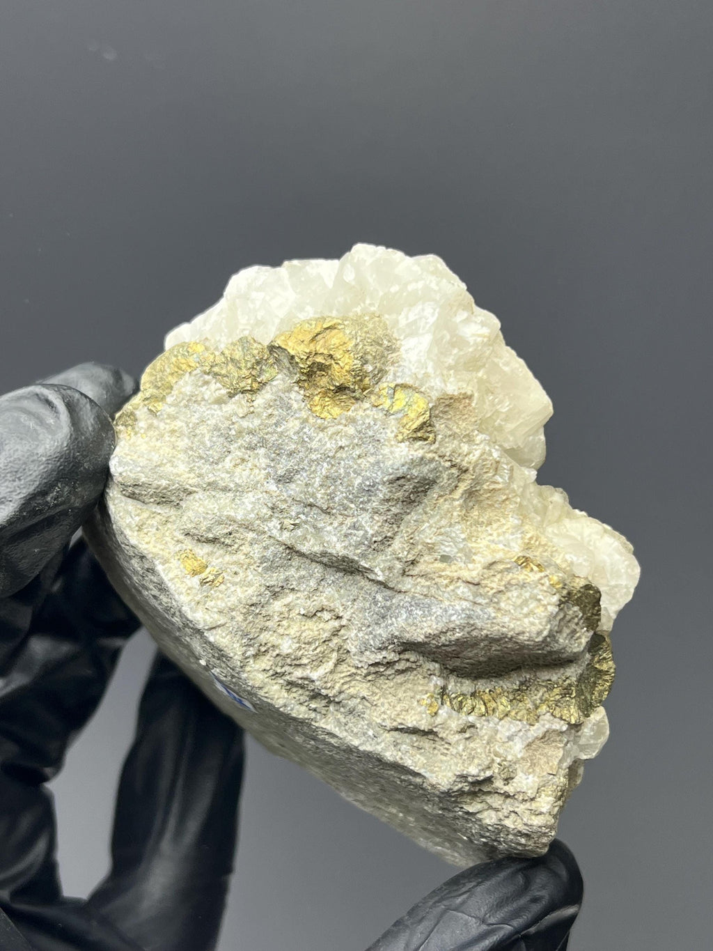 Pyrite With Apophyllite - Crystal Gemstone AE 