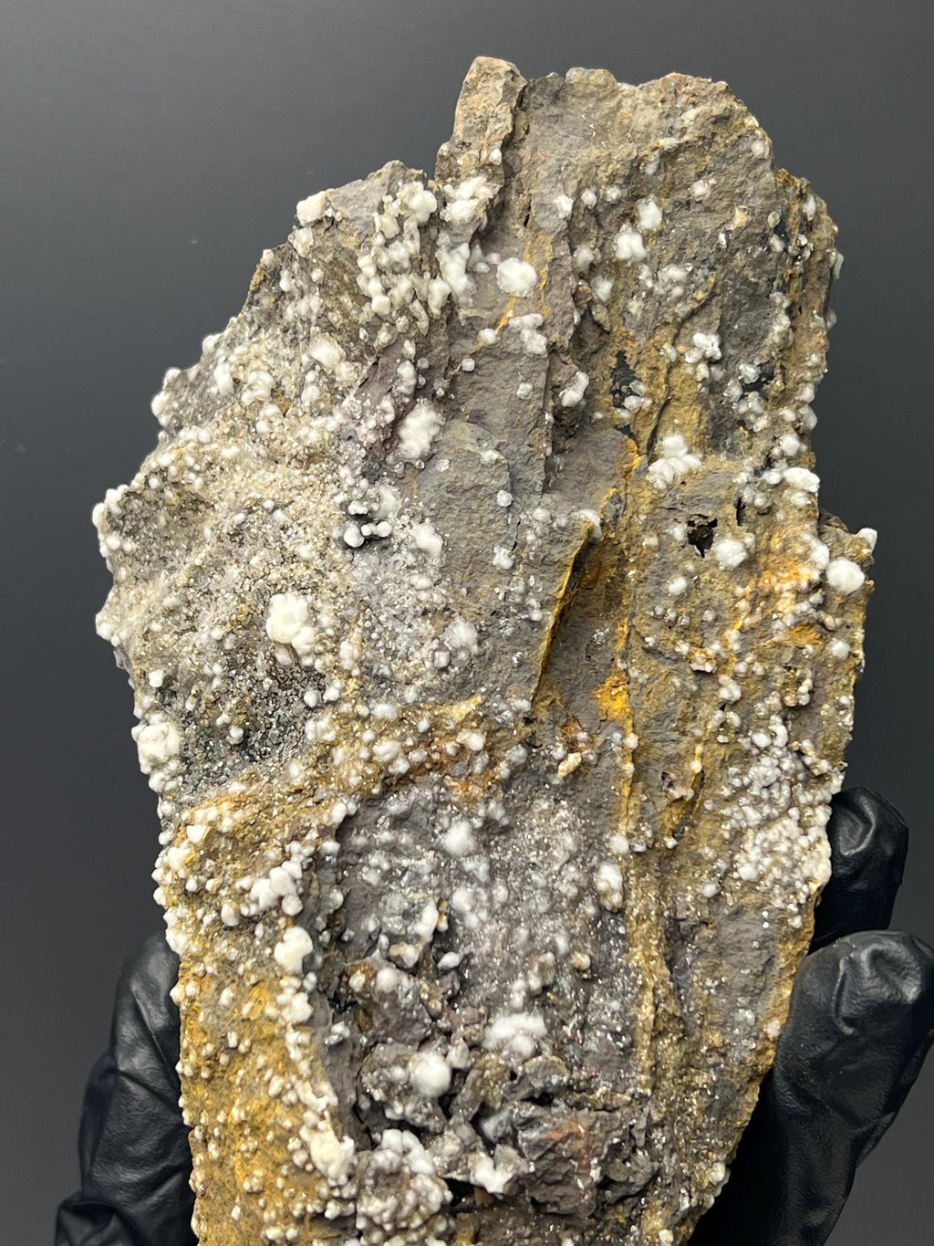 Crystal Barite And Calcite On Hematite - Crystal Gemstone AE 