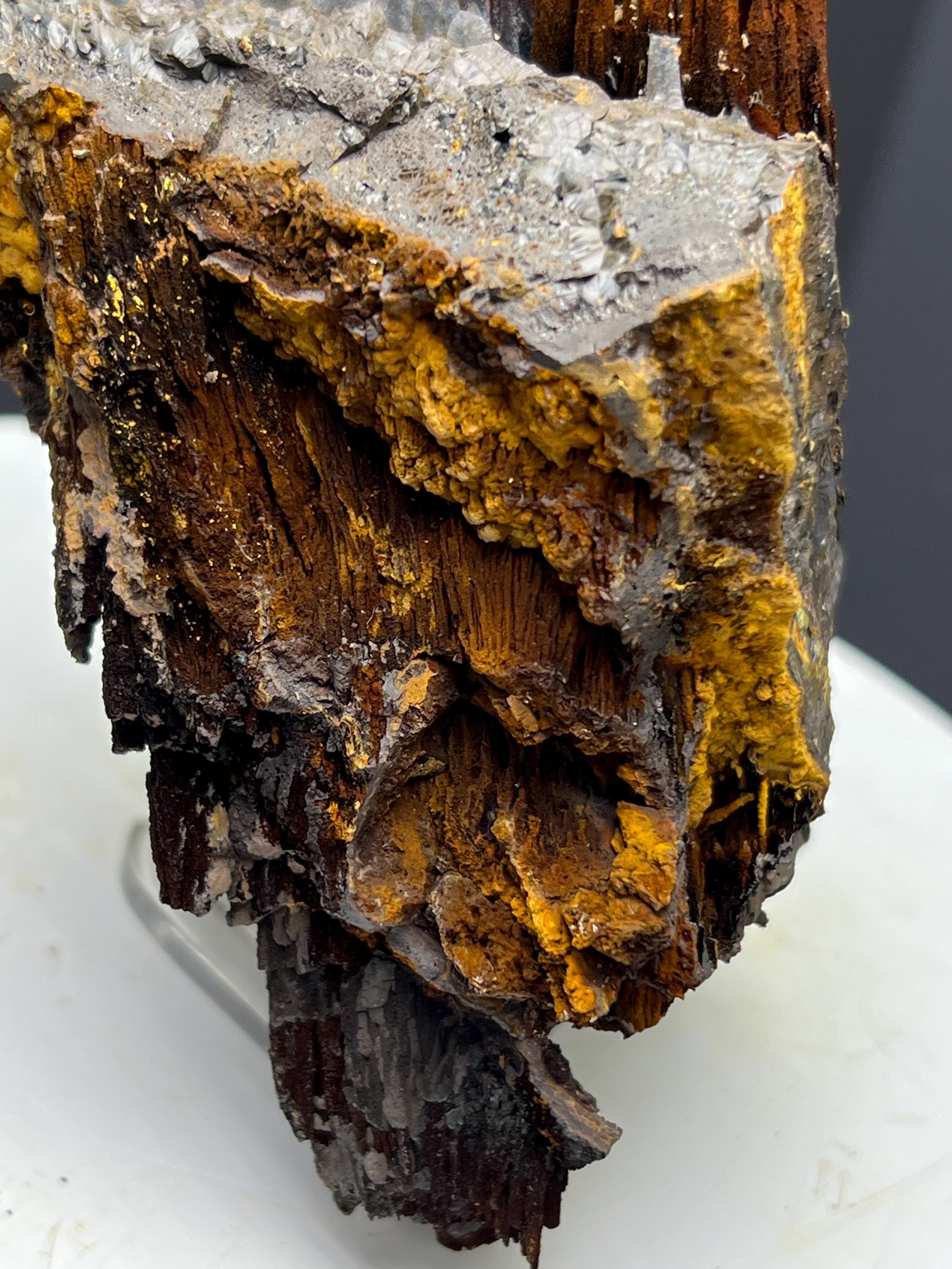 Limonite And Specularite With Velvet Function Stalactite Goethite Specimen - Crystal Gemstone AE 