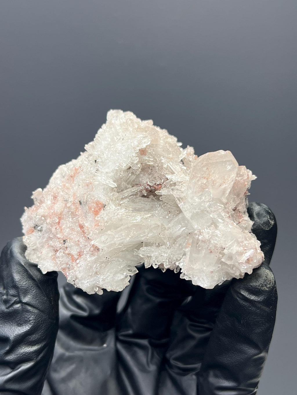 Pink Lemurian Quartz Cluster - Crystal Gemstone AE 