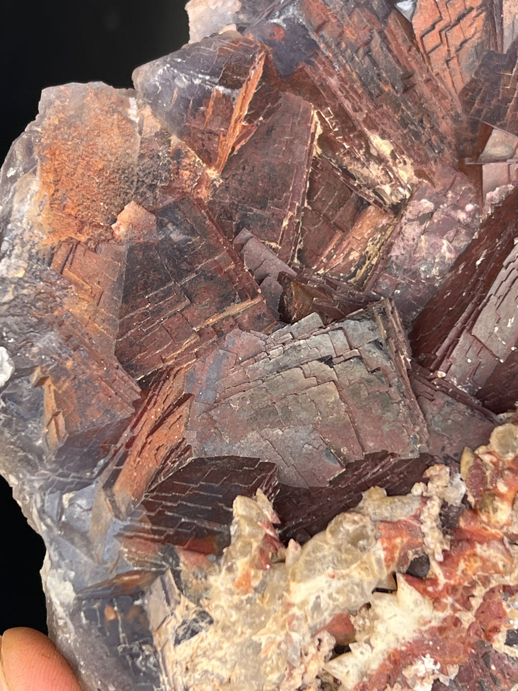 Red And Purple Fluorite Specimen