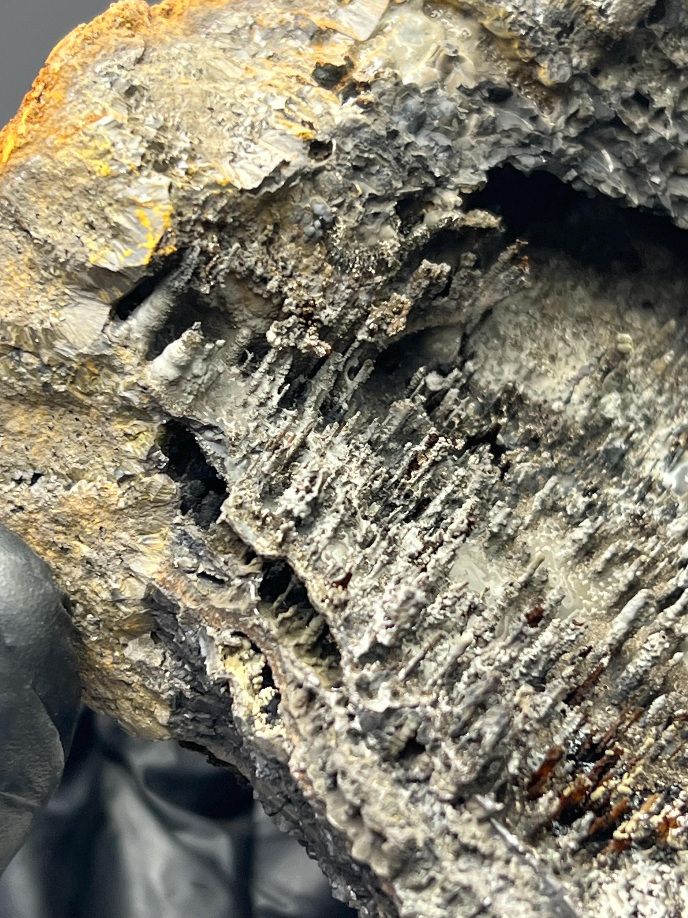 Specularite With Stalactite Goethite Specimen - Crystal Gemstone AE 