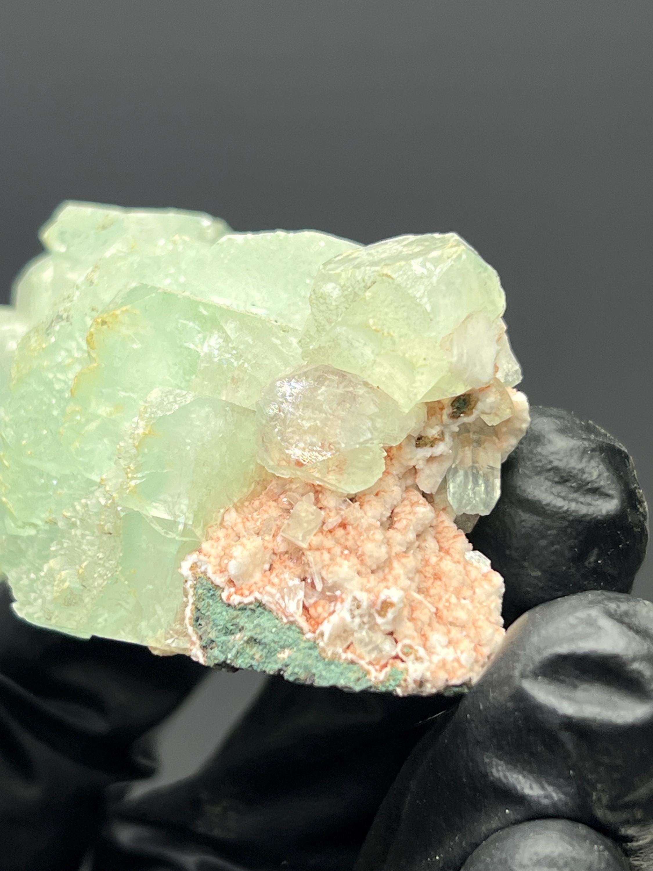 Fluorapophyllite With Apophyllite - Crystal Gemstone AE 