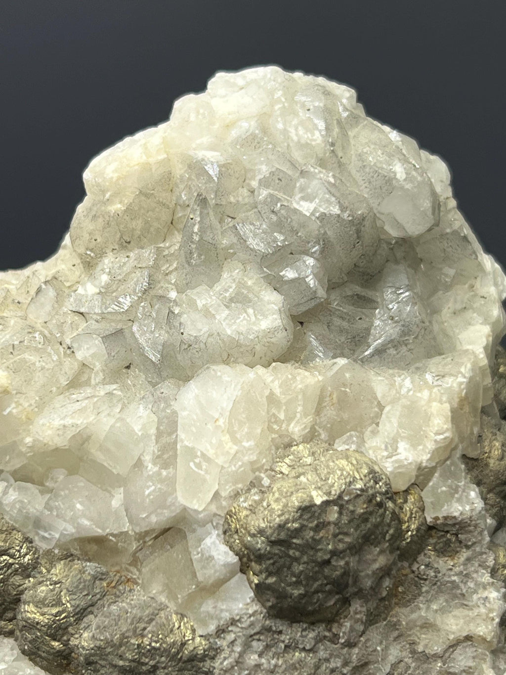 Pyrite With Apophyllite - Crystal Gemstone AE 