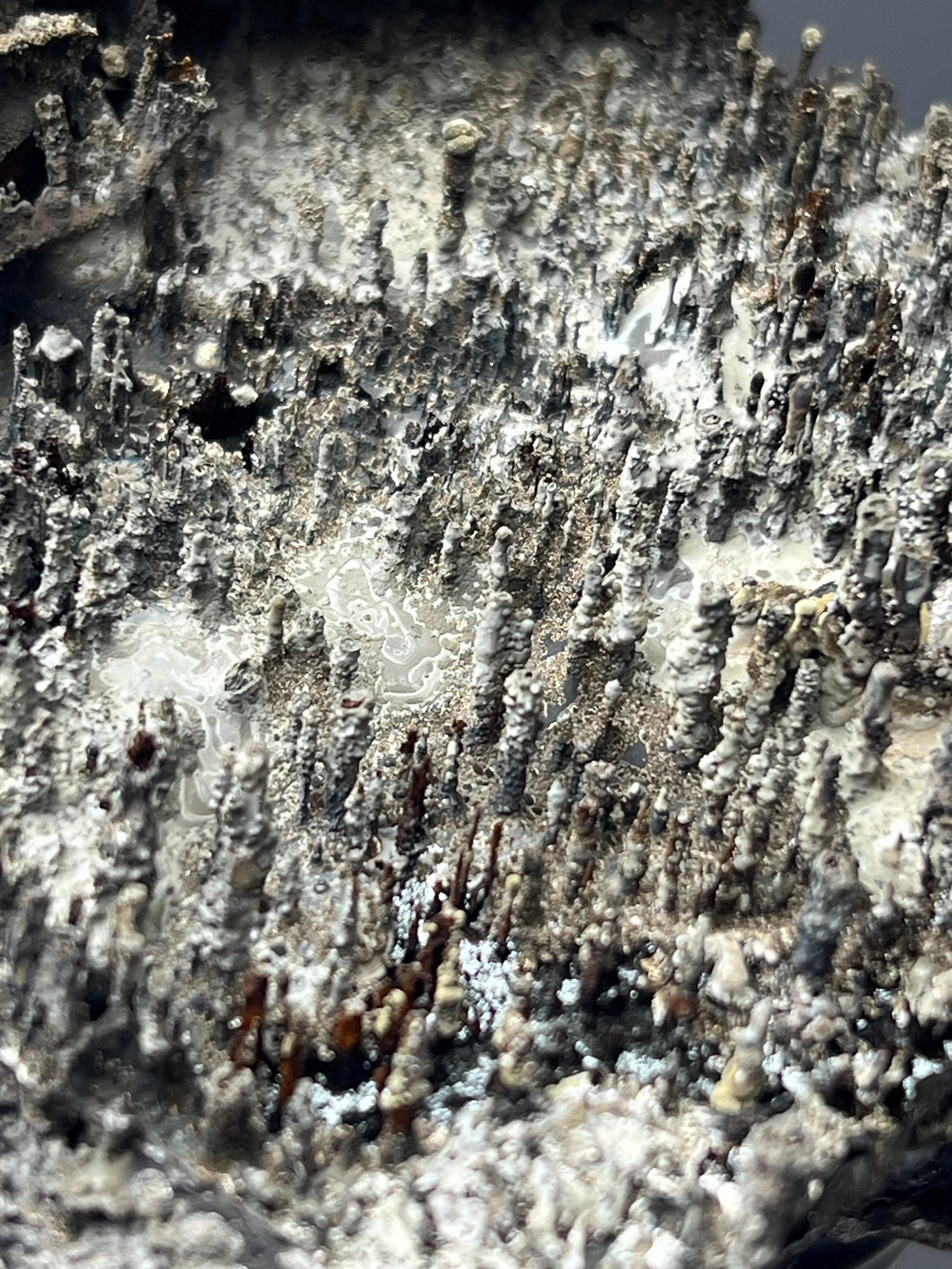 Specularite With Stalactite Goethite Specimen - Crystal Gemstone AE 