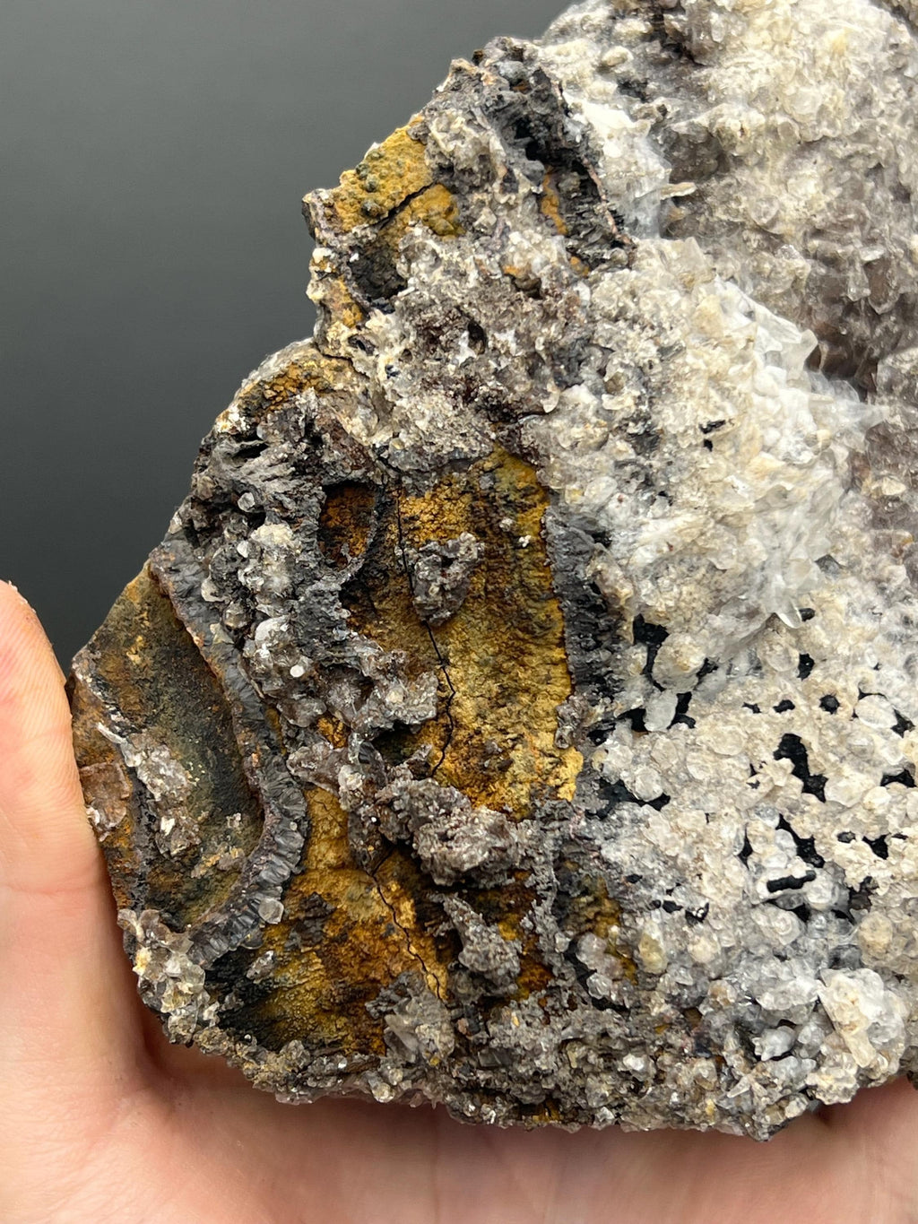 Very Special, Large Size Crystal Calcite On Hematite, For Special Collections - Crystal Gemstone AE 