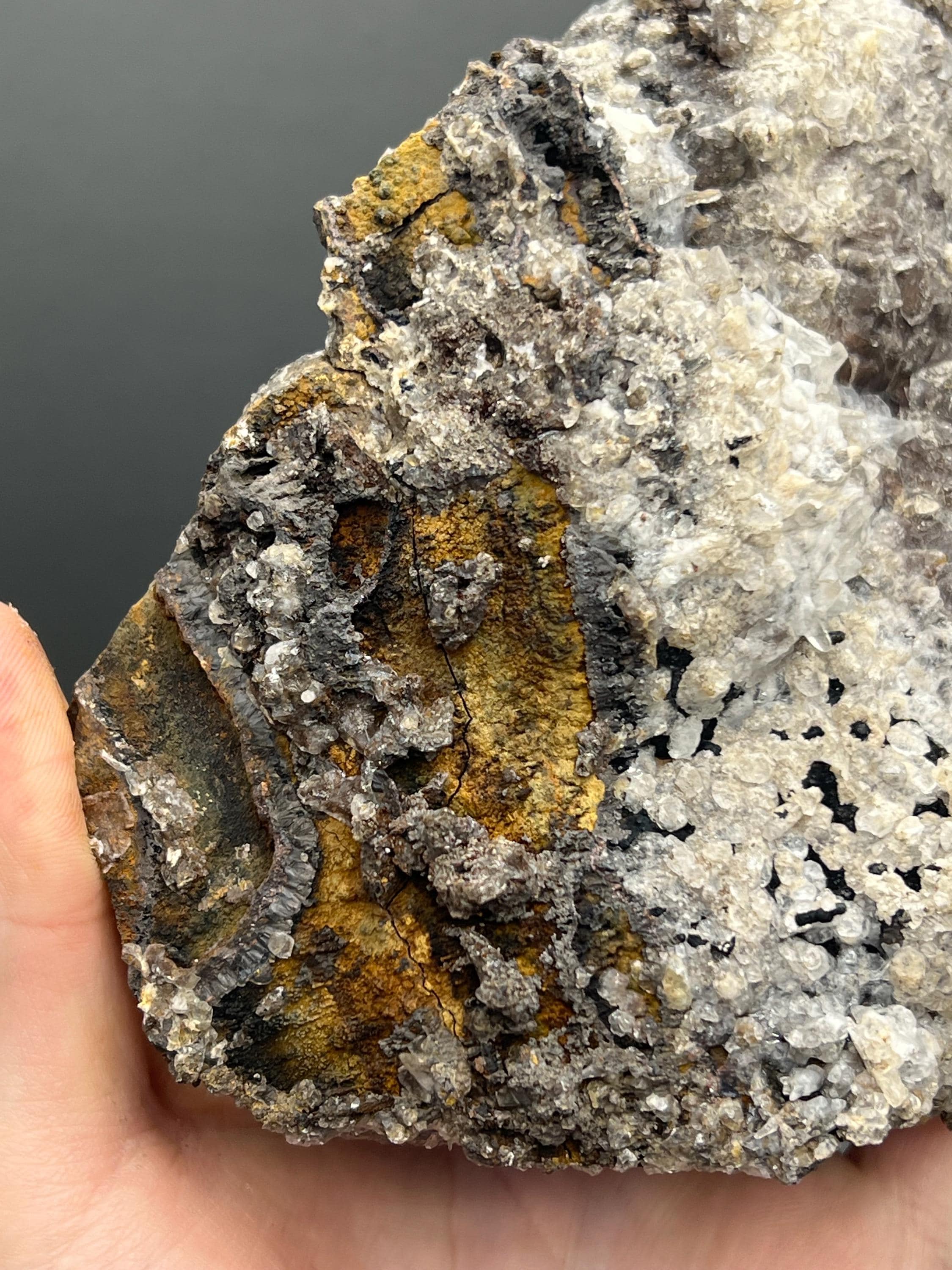 Very Special, Large Size Crystal Calcite On Hematite, For Special Collections - Crystal Gemstone AE 
