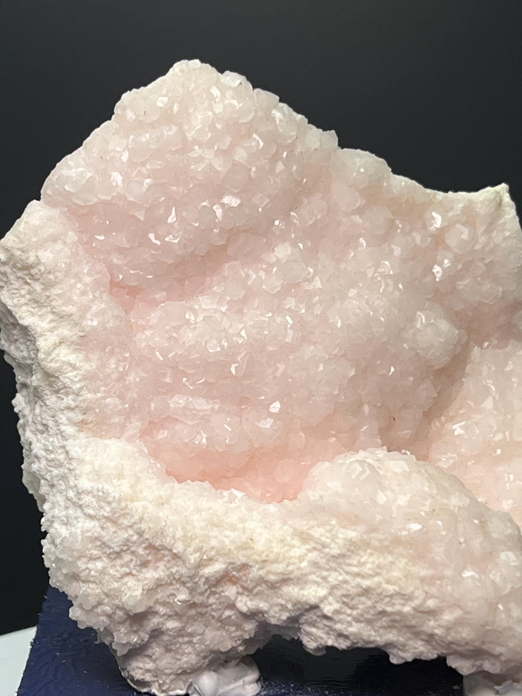 Pink Rhodocrosite With Calcite Specimen - Crystal Gemstone AE 